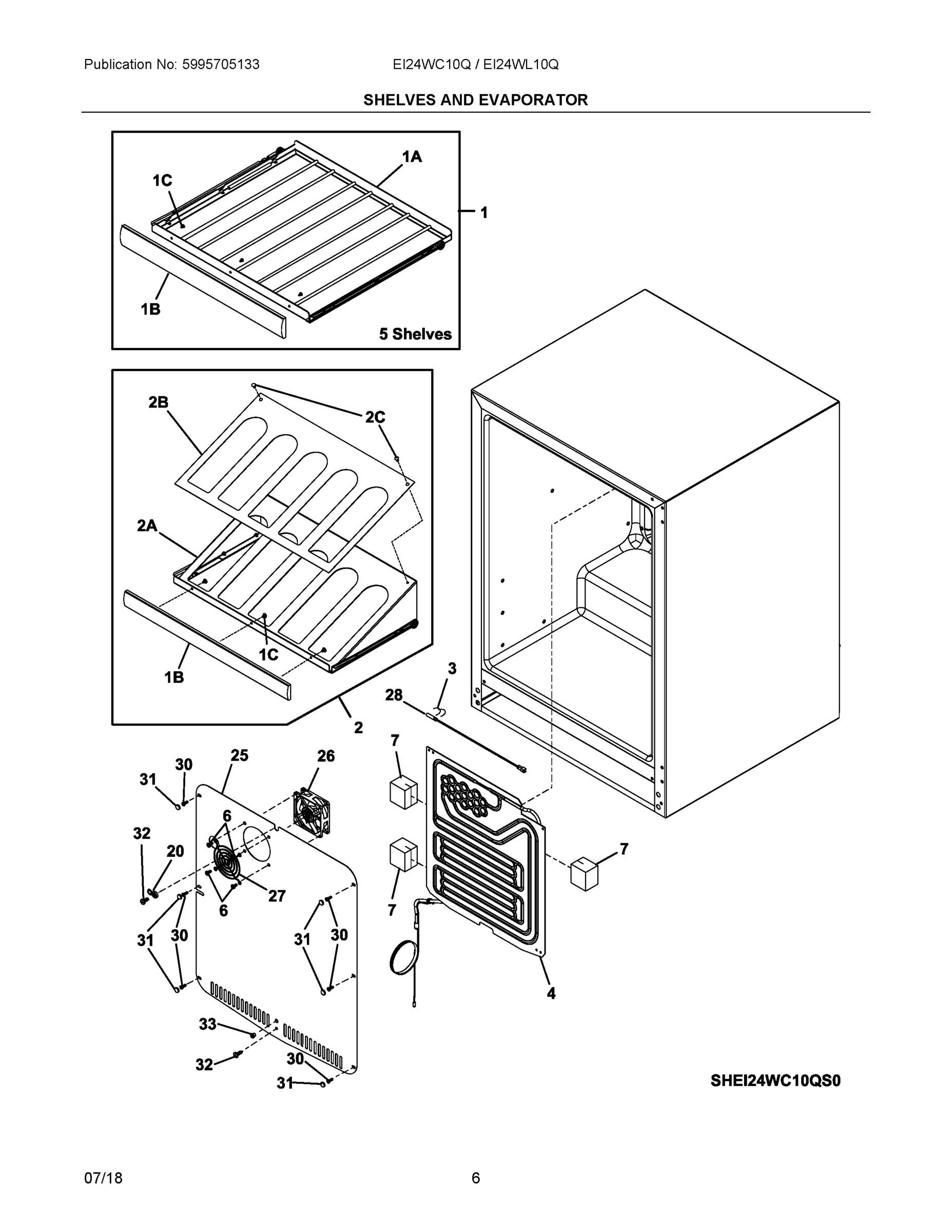 04 - SHELVES AND EVAPORATOR