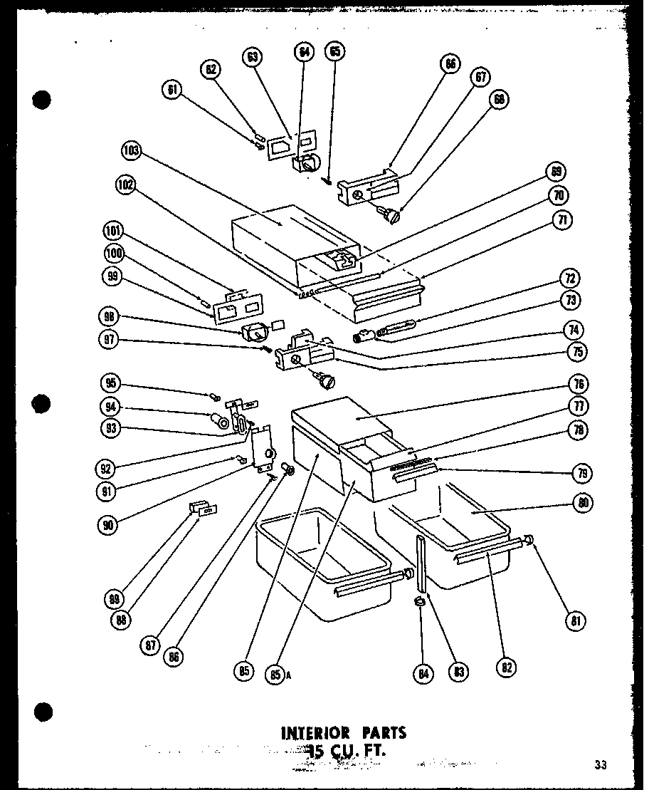 02 - INTERIOR PARTS 15 CU. FT.