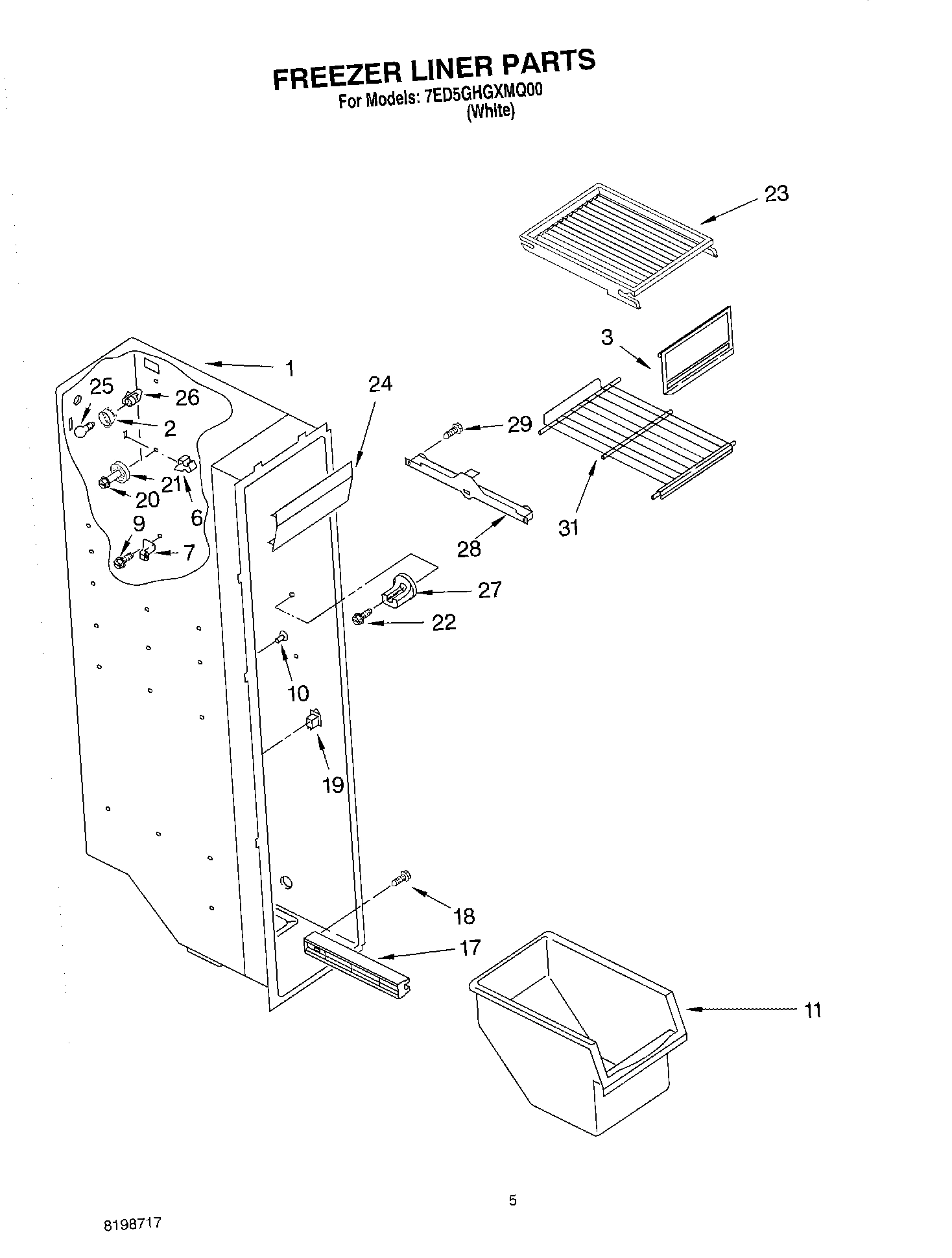 04 - FREEZER LINER PARTS