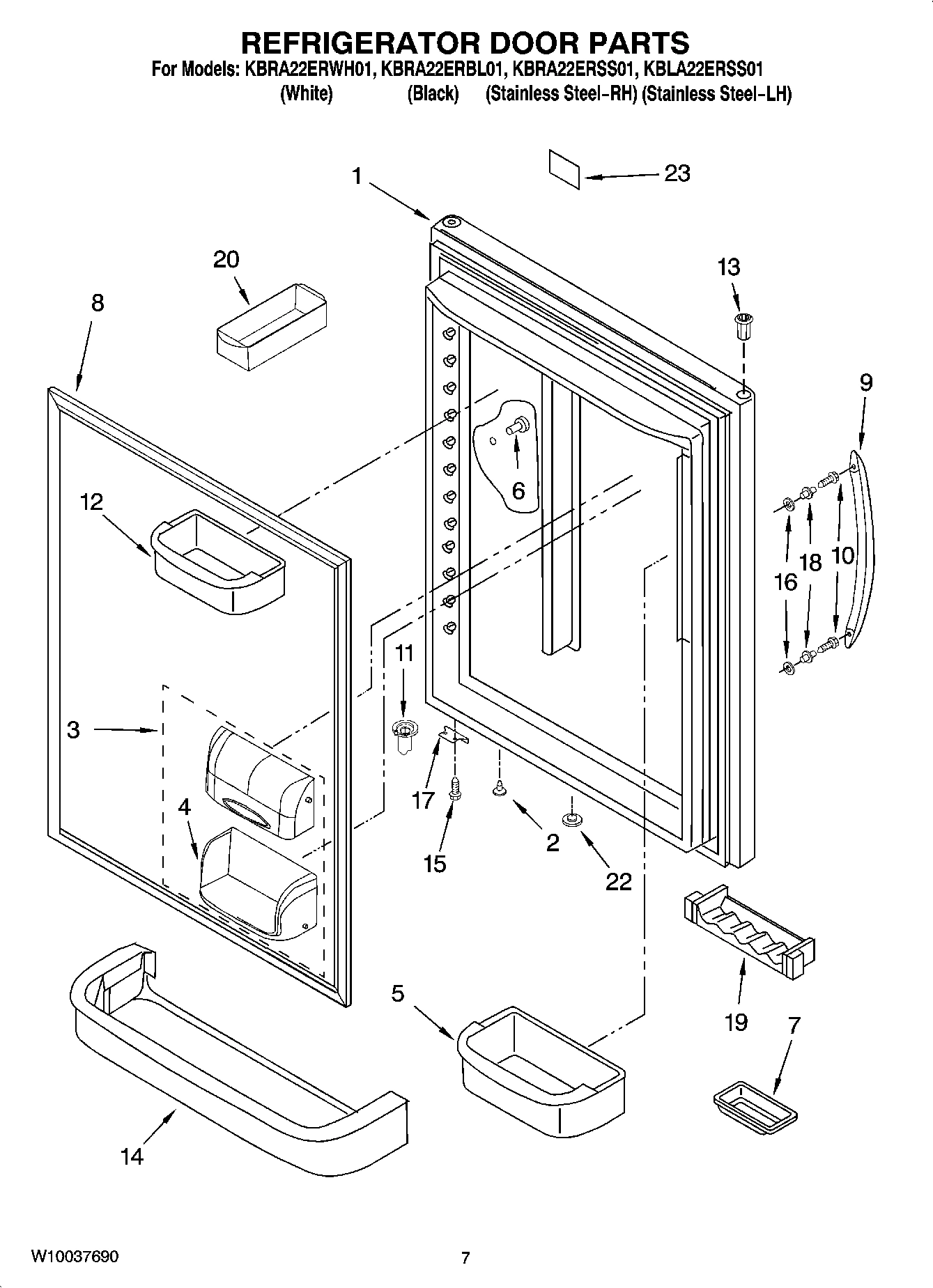 04 - REFRIGERATOR DOOR PARTS