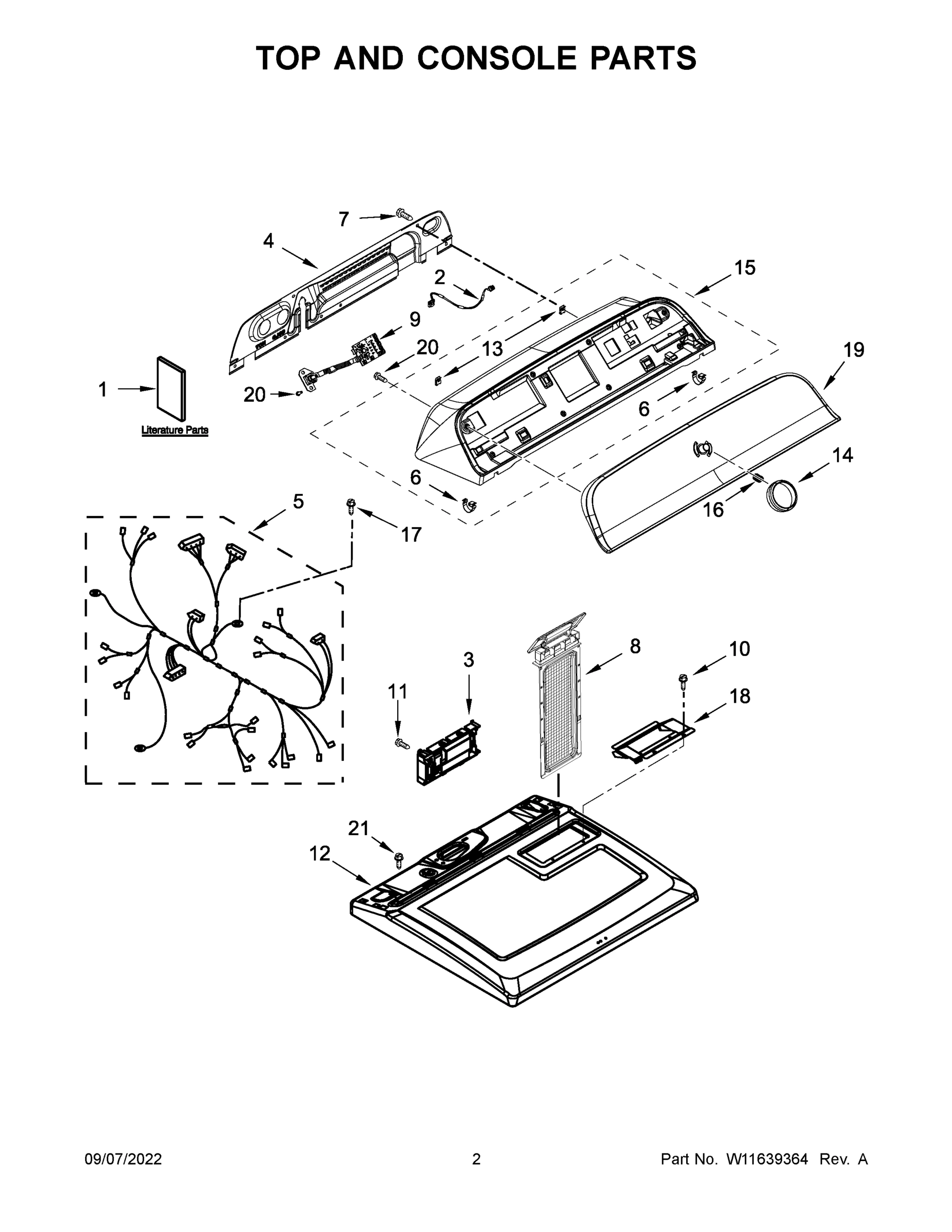 02 - TOP AND CONSOLE PARTS