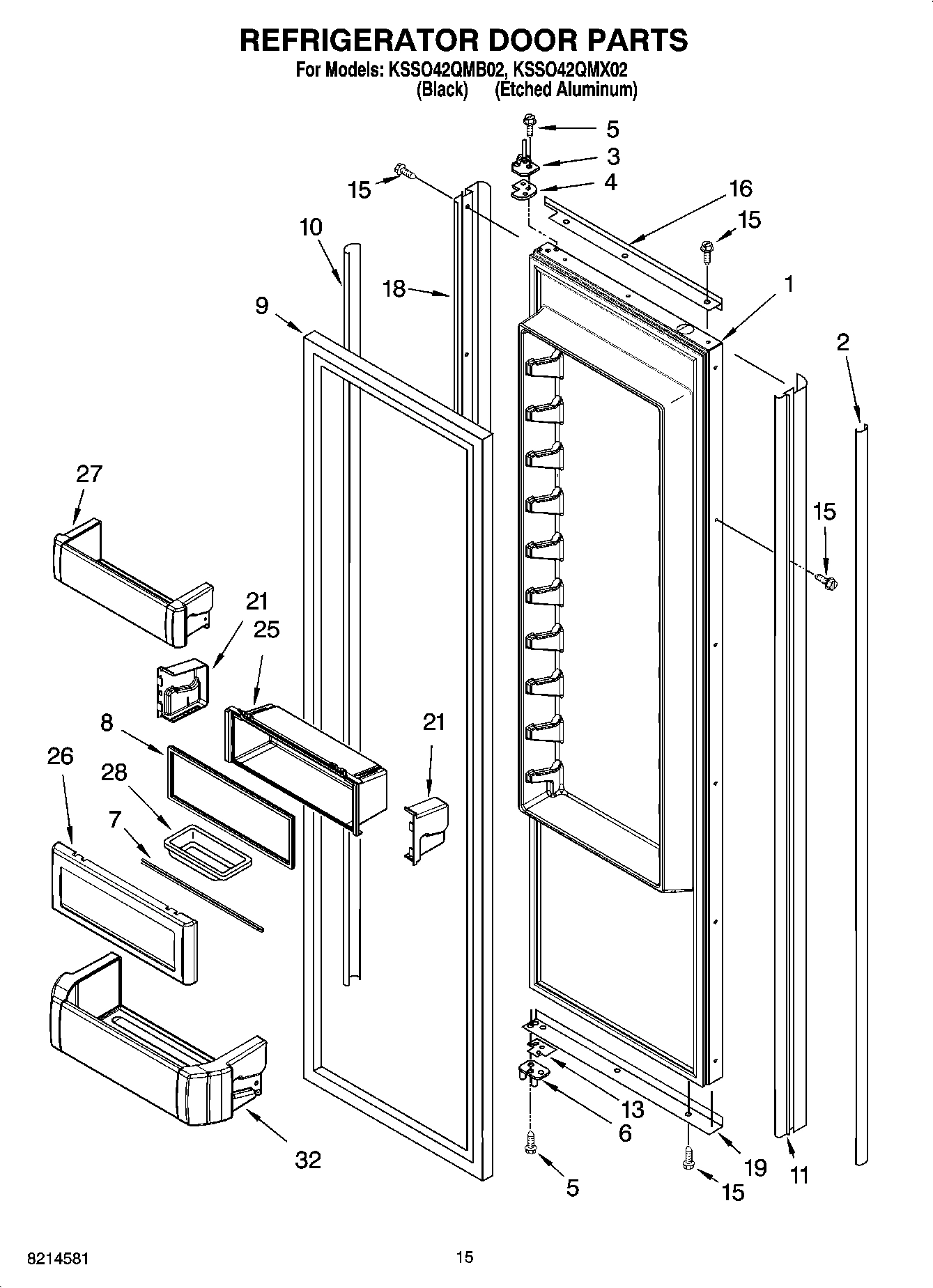 10 - REFRIGERATOR DOOR PARTS