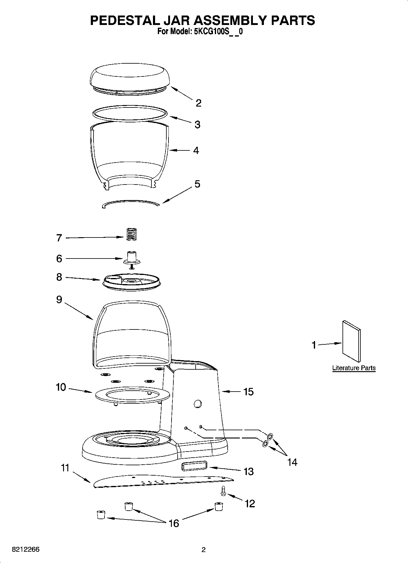 01 - PEDESTAL JAR ASSEMBLY PARTS