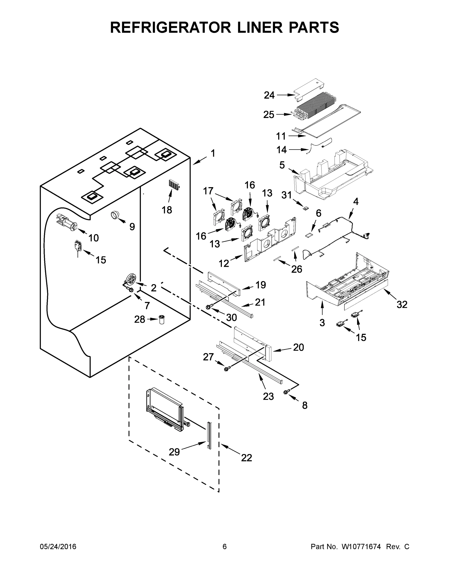 04 - REFRIGERATOR LINER PARTS