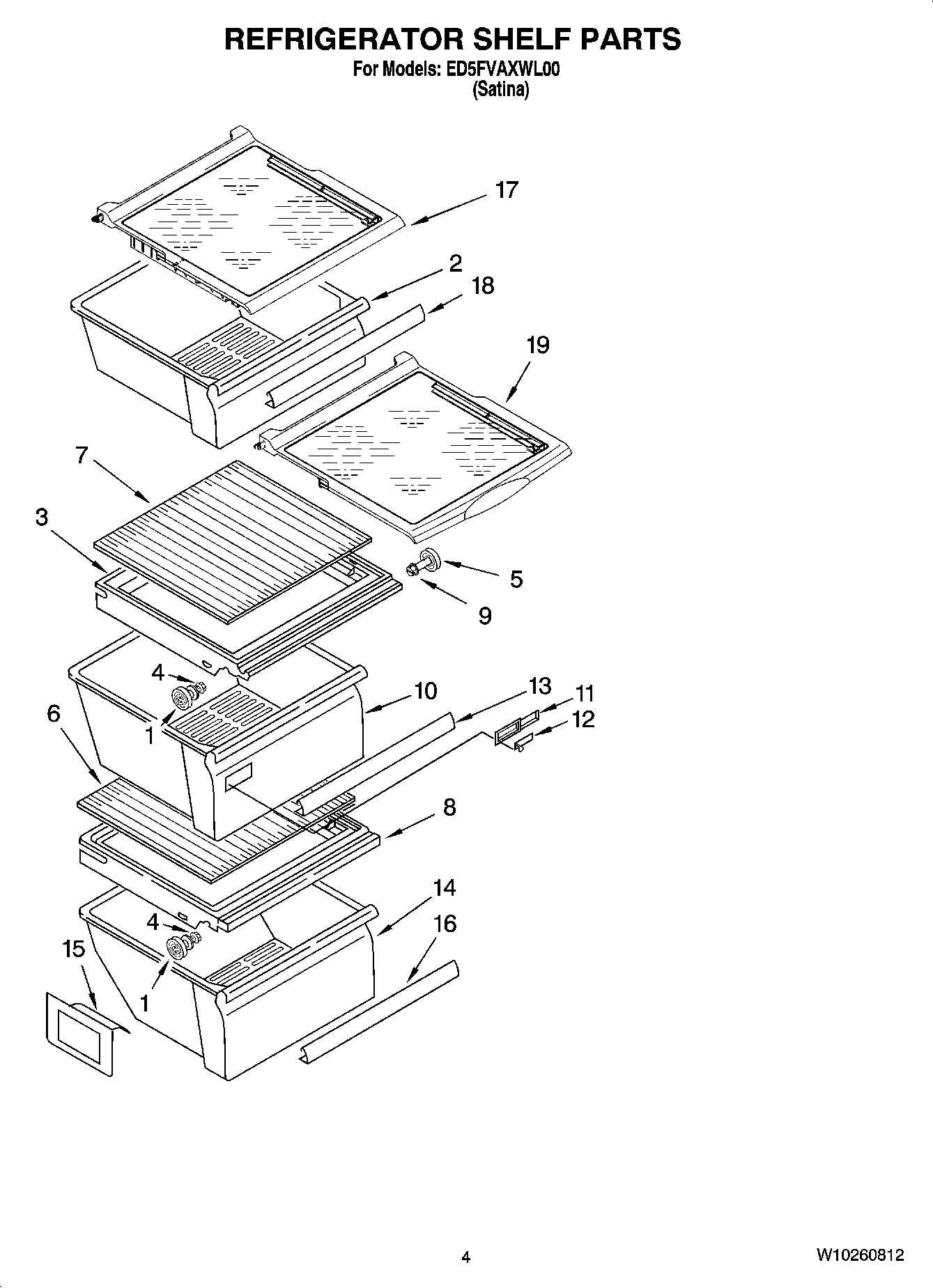 03 - REFRIGERATOR SHELF PARTS