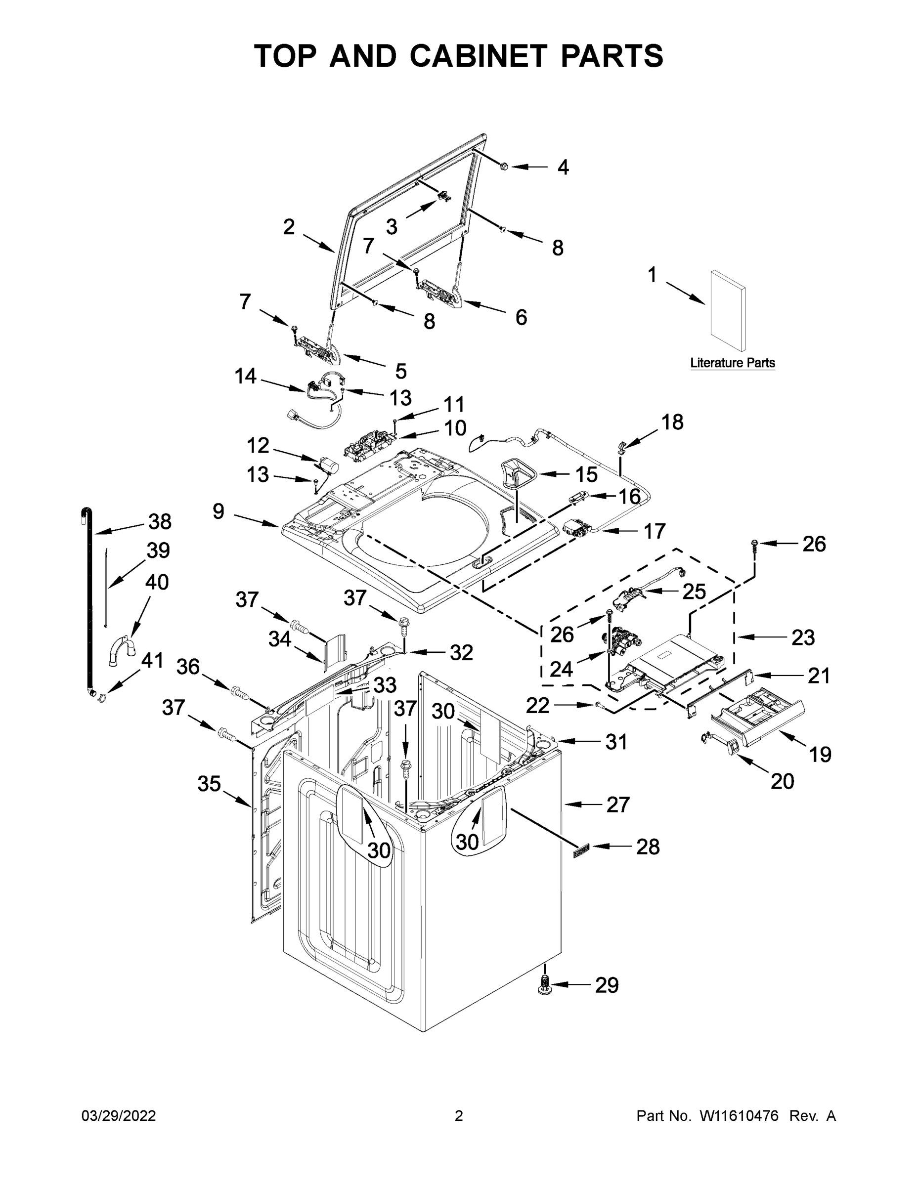 02 - TOP AND CABINET PARTS