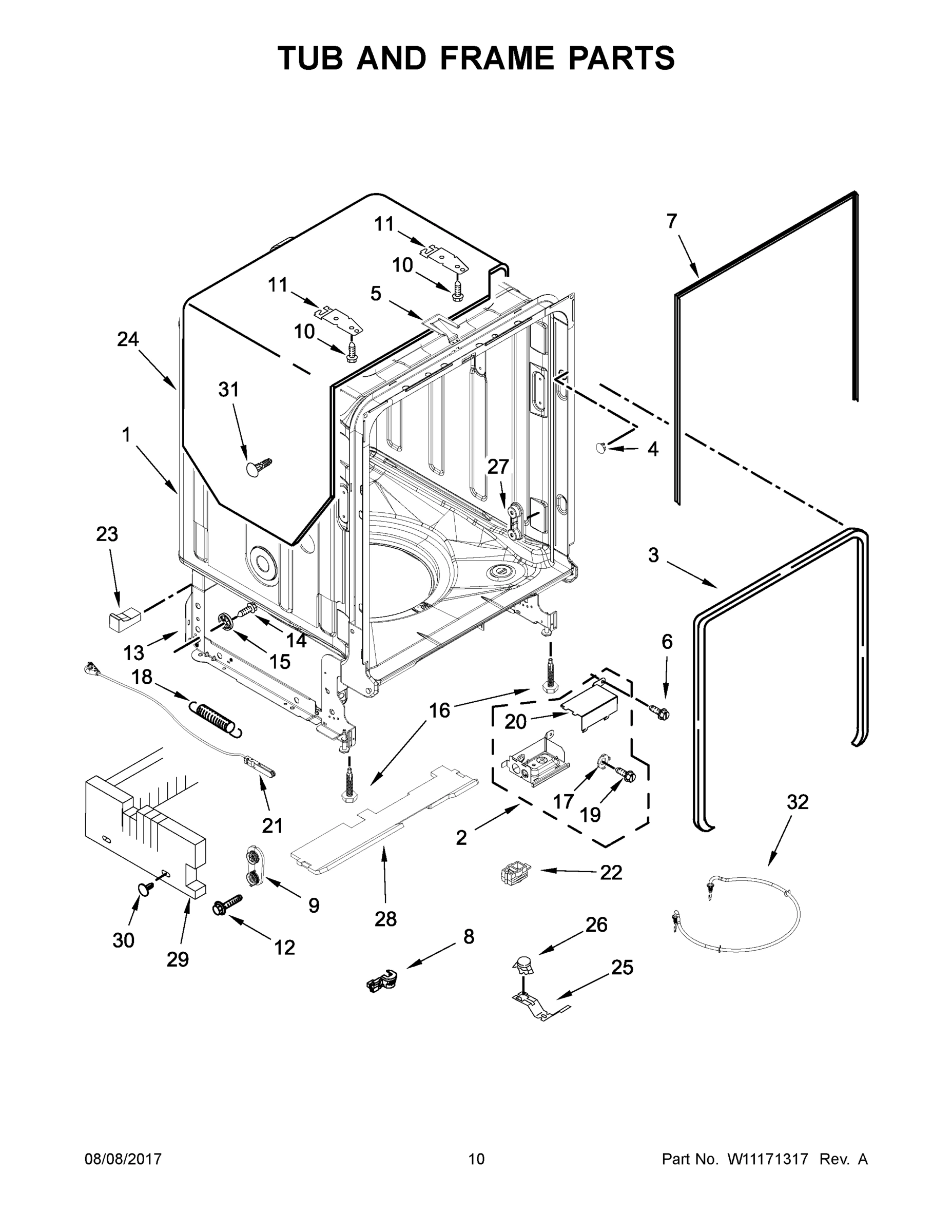 06 - TUB AND FRAME PARTS