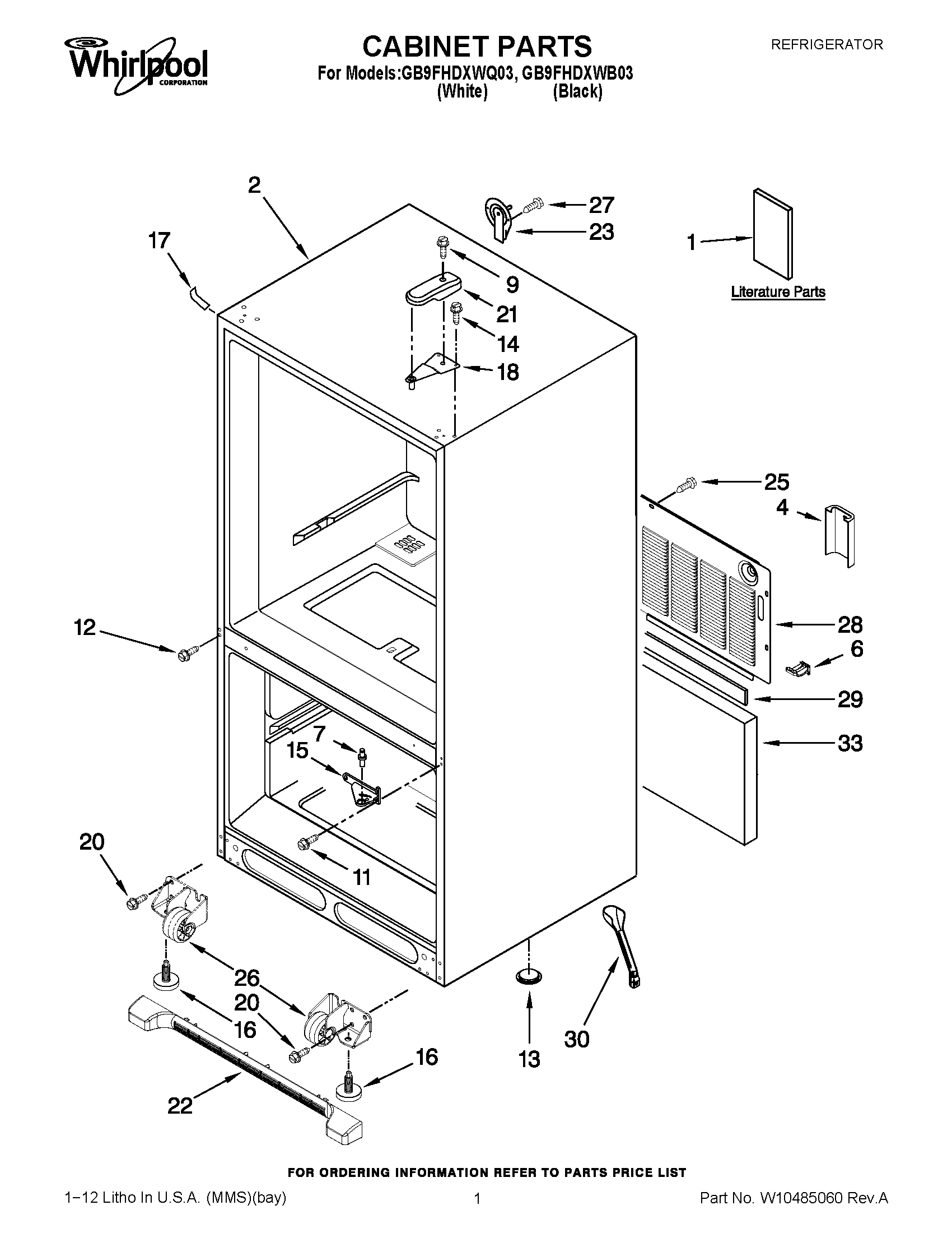 01 - CABINET PARTS