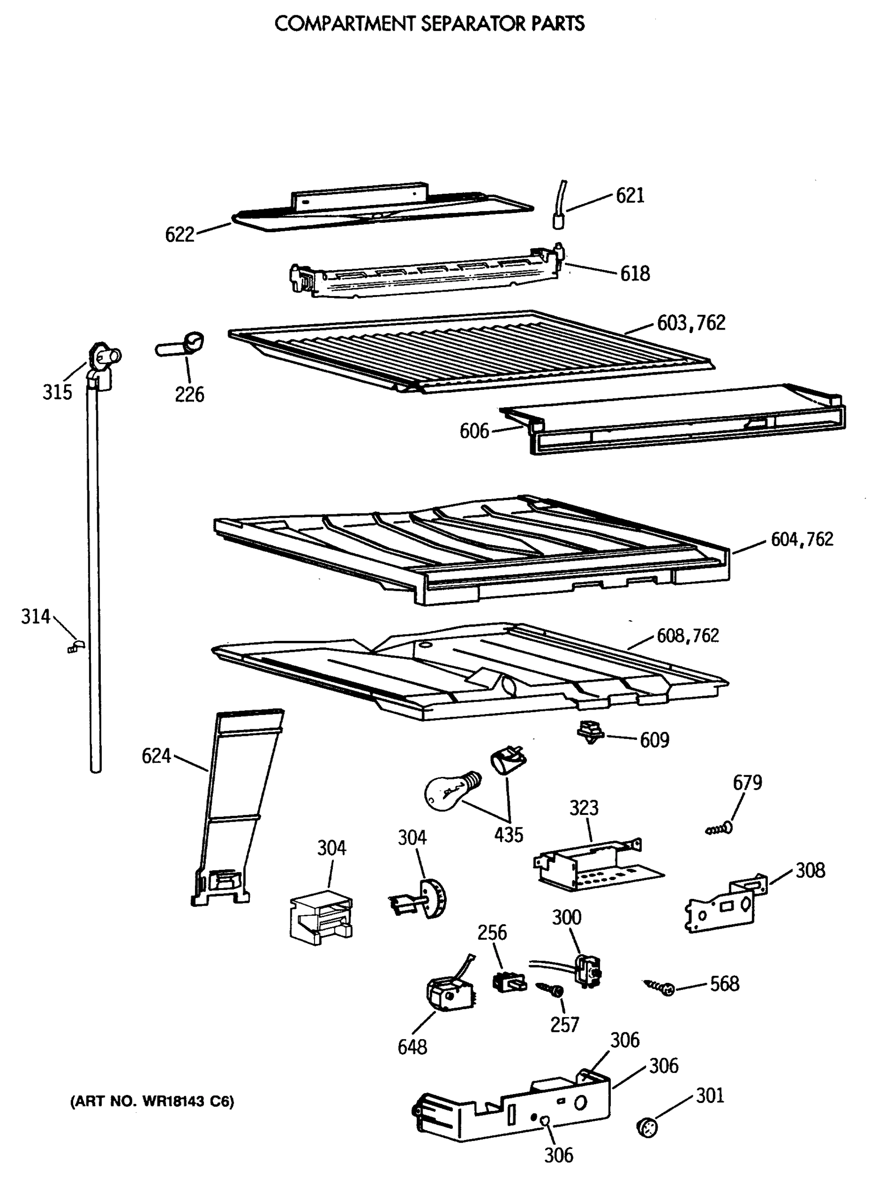 COMPARTMENT SEPARATOR PARTS