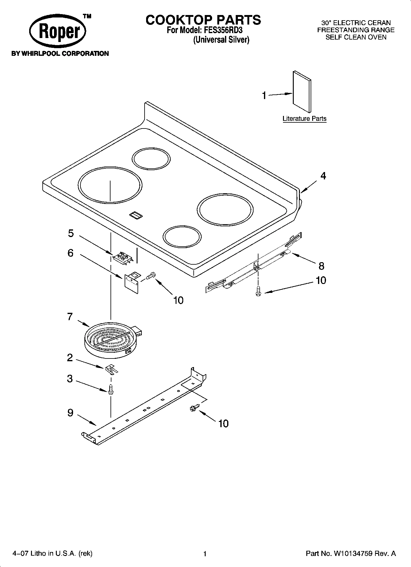 01 - COOKTOP PARTS