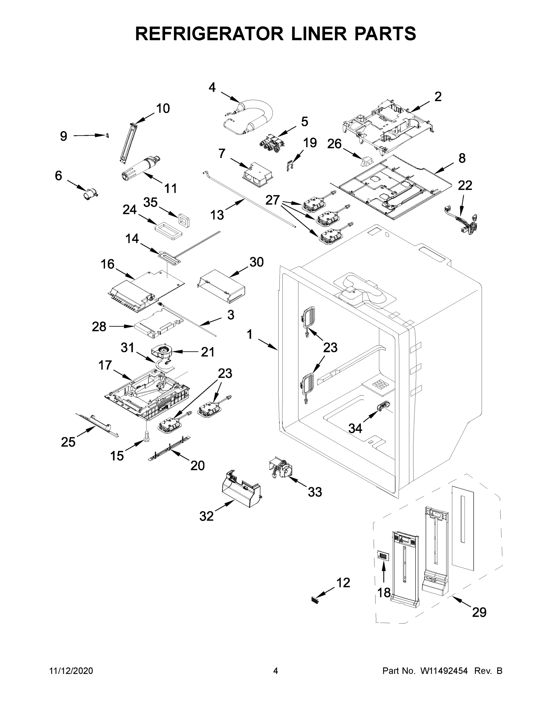 03 - REFRIGERATOR LINER PARTS