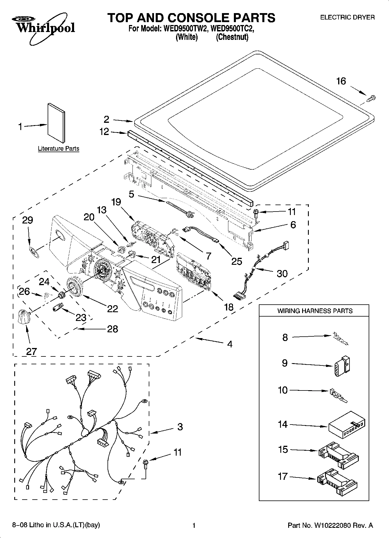 01 - TOP AND CONSOLE PARTS
