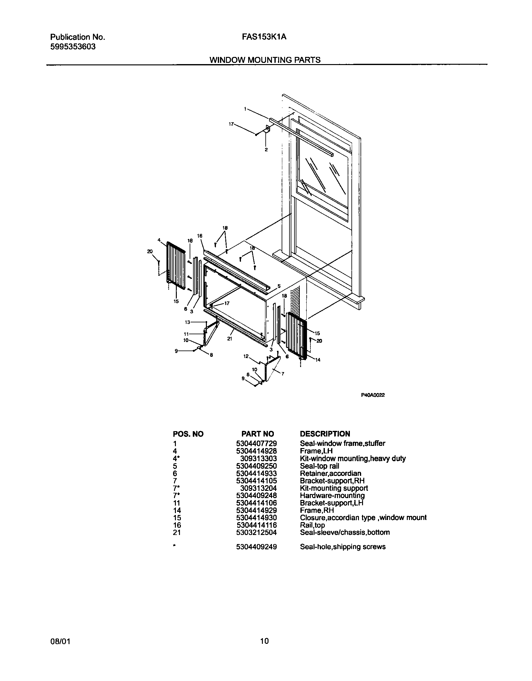 11 - WINDOW MOUNTING PARTS