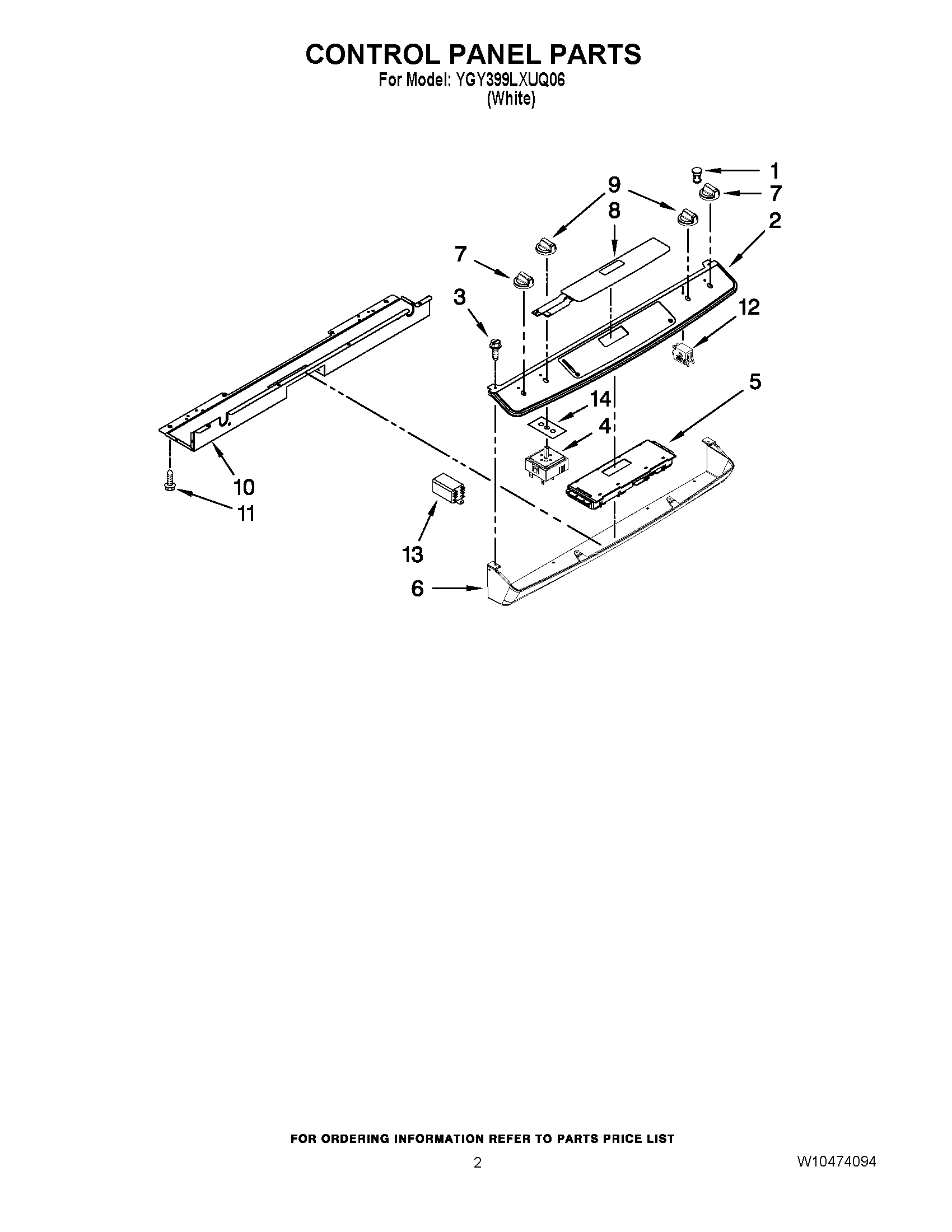 02 - CONTROL PANEL PARTS
