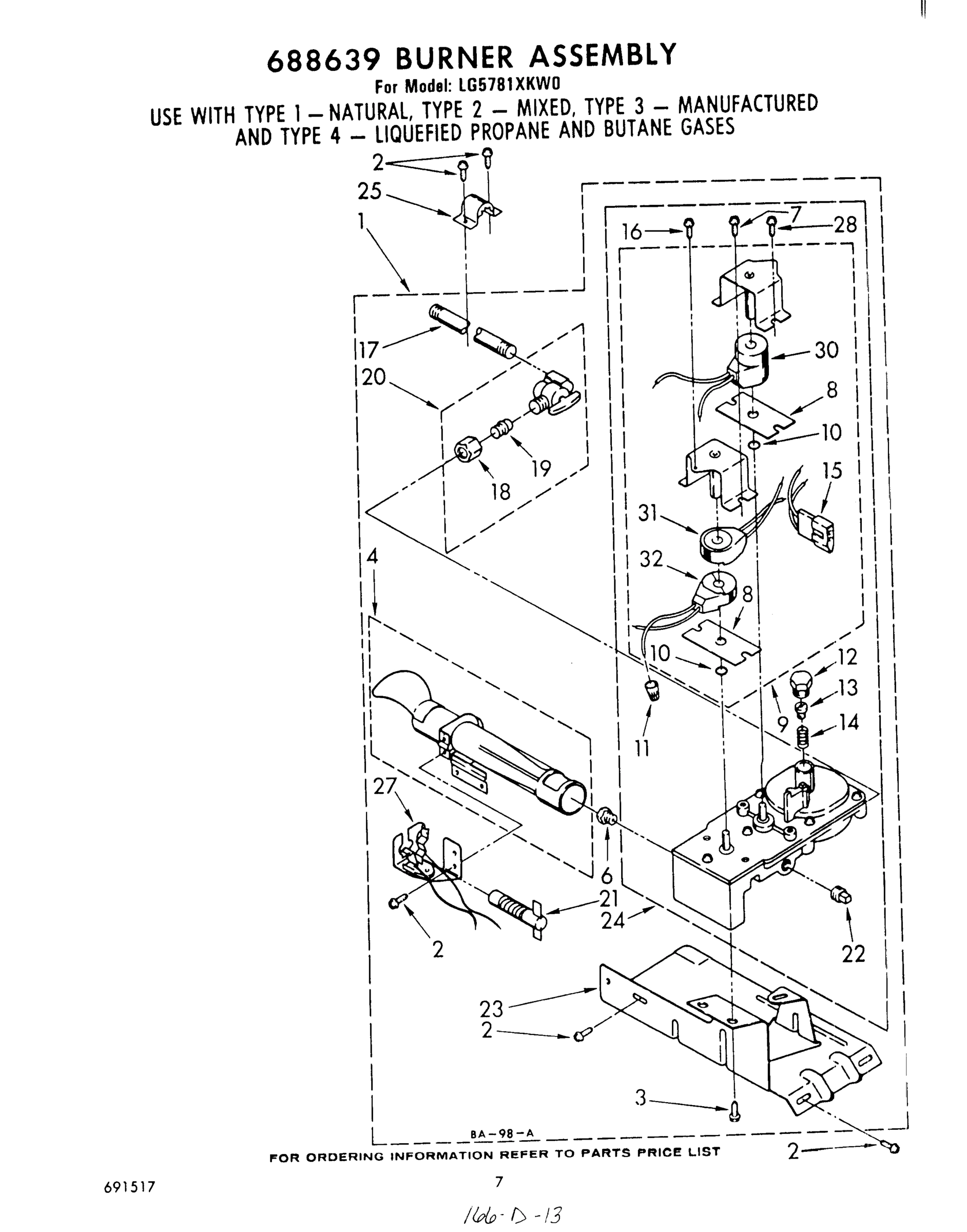 05 - 688639 BURNER ASSEMBLY