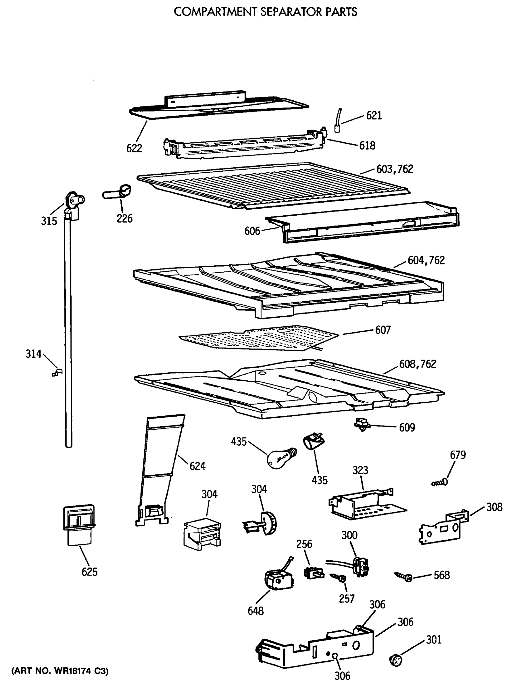 COMPARTMENT SEPARATOR PARTS