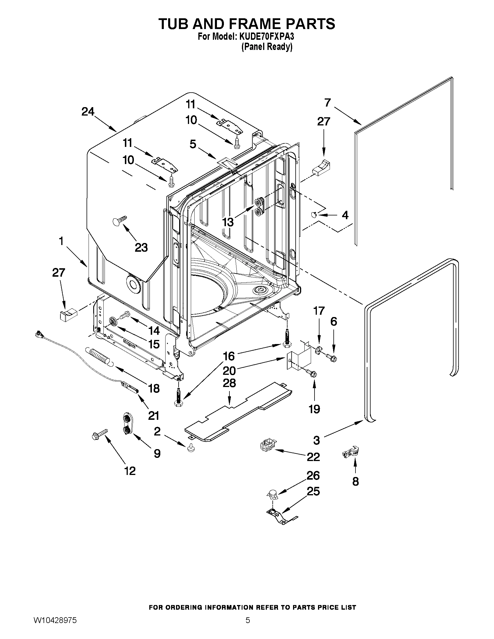 05 - TUB AND FRAME PARTS