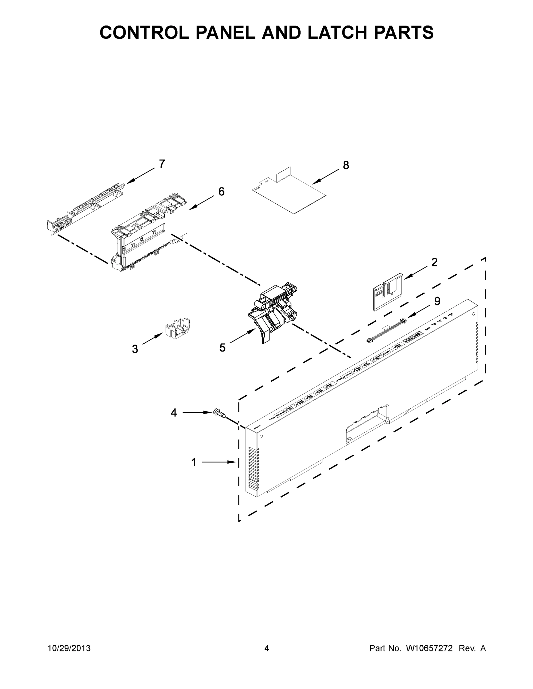 03 - CONTROL PANEL AND LATCH PARTS