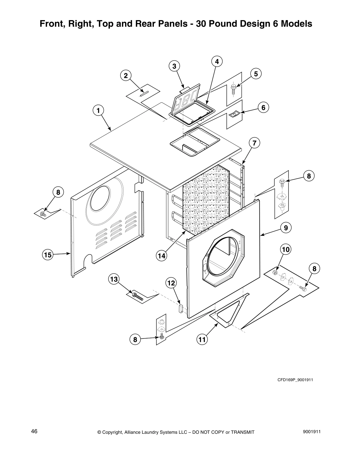 Front, Right, Top and Rear Panels - 30 Pound Design 6 Models