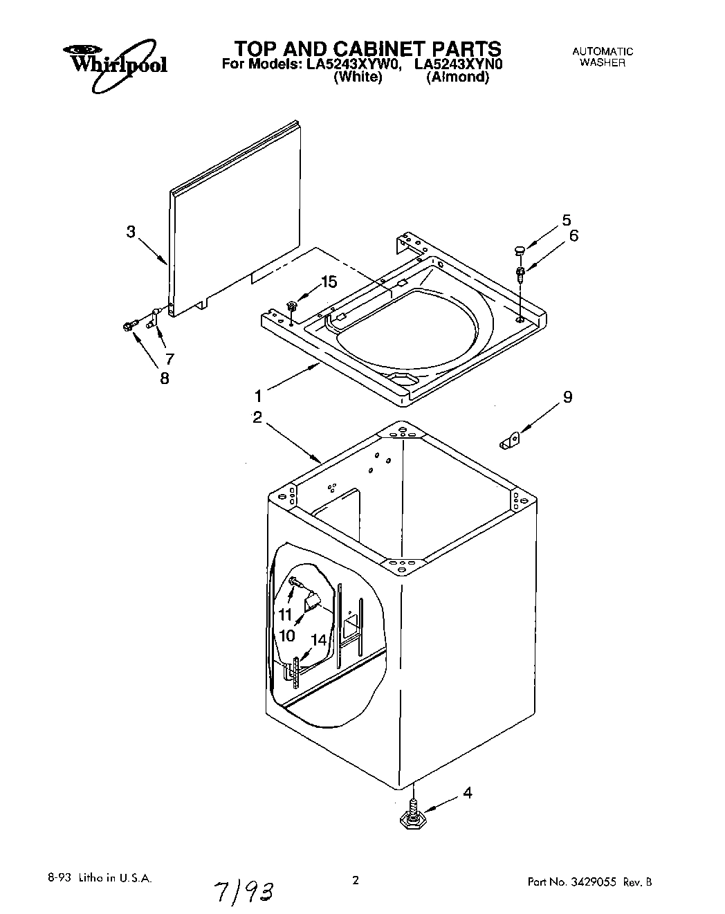 01 - TOP AND CABINET, LIT/OPTIONAL