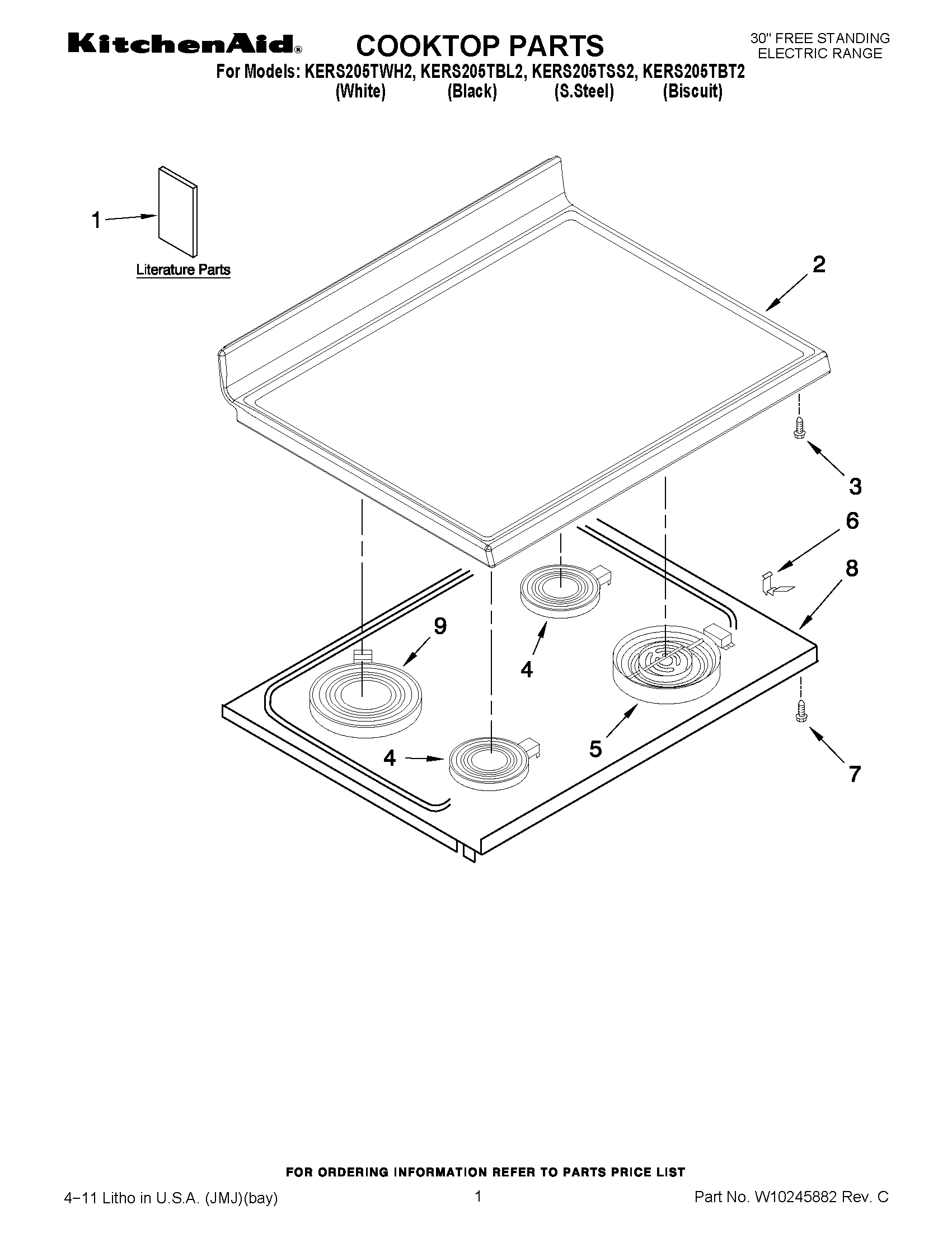 01 - COOKTOP PARTS