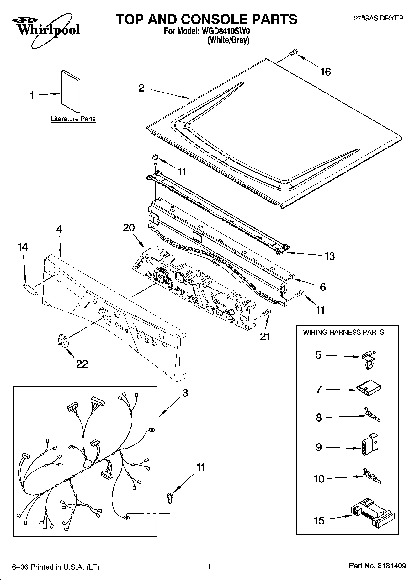 01 - TOP AND CONSOLE PARTS