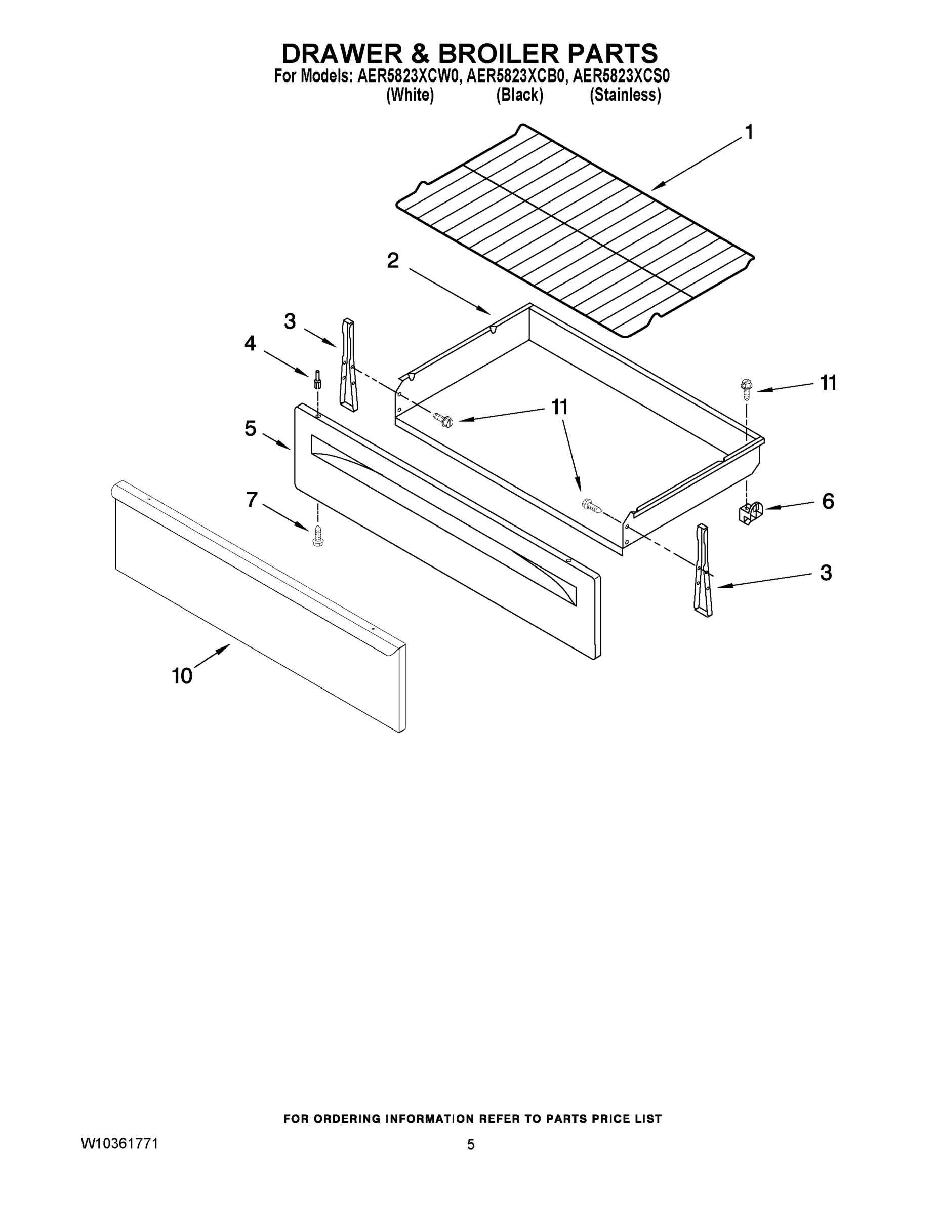 04 - DRAWER & BROILER PARTS