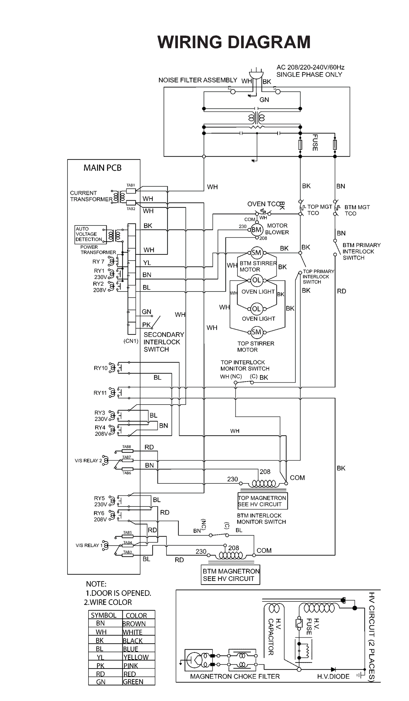 WIRING DIAGRAM / SUPPLEMENTAL INFORMATION