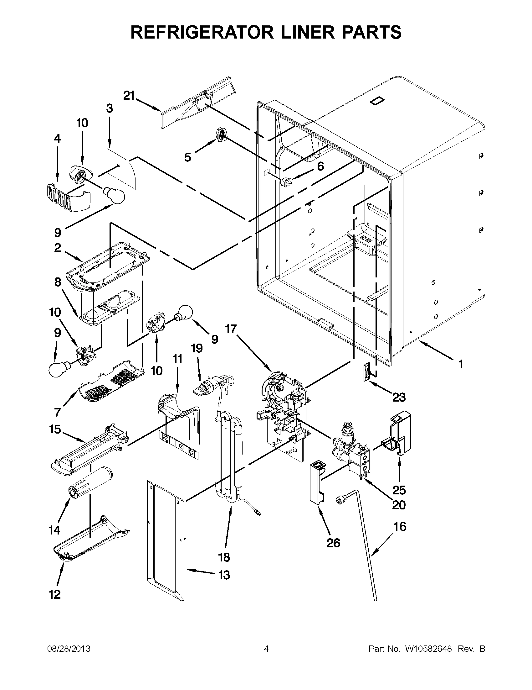 03 - REFRIGERATOR LINER PARTS