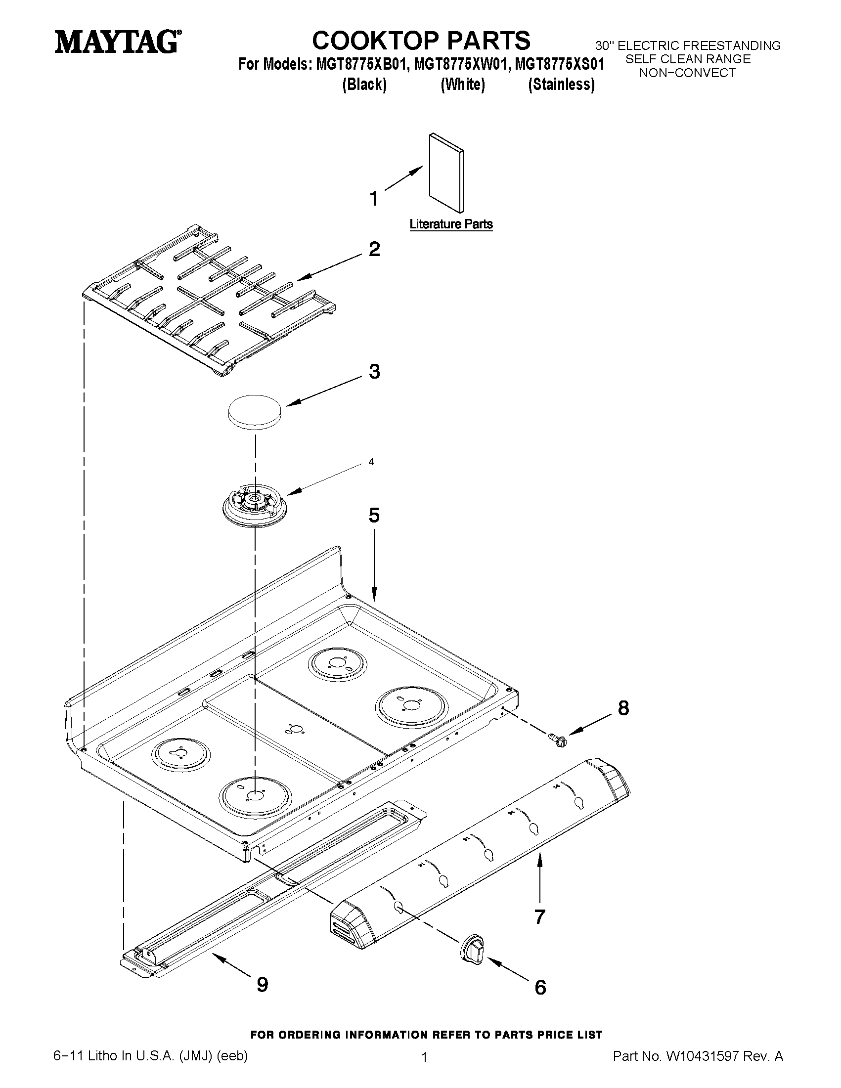 01 - COOKTOP PARTS