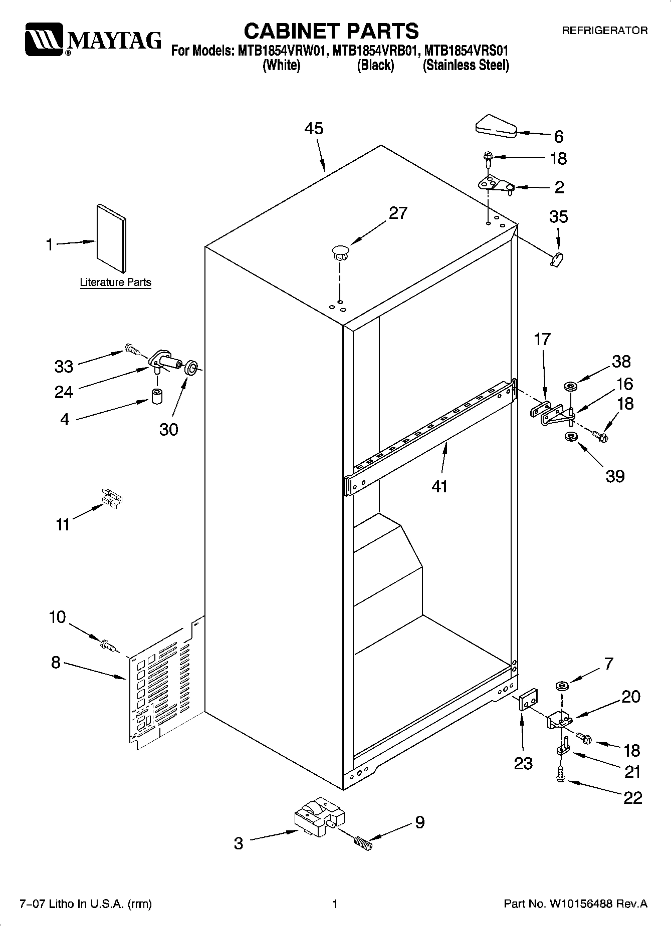 01 - CABINET PARTS