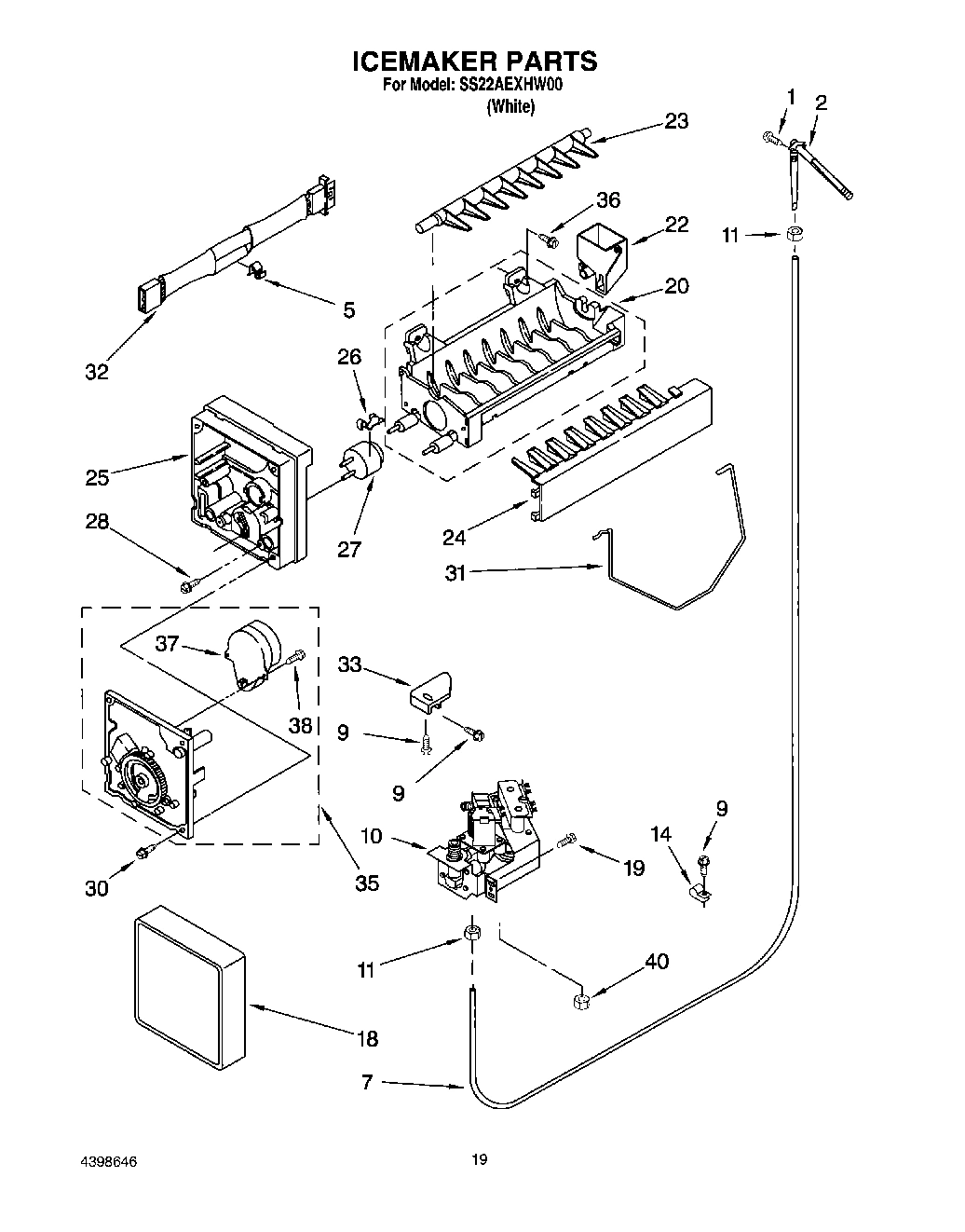 12 - ICEMAKER, OPTIONAL