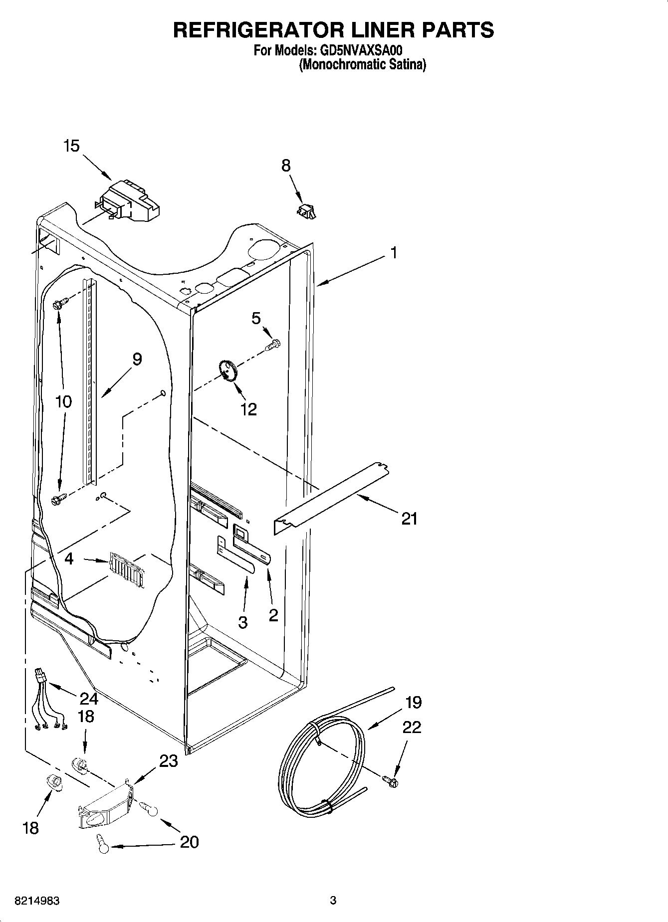 02 - REFRIGERATOR LINER PARTS