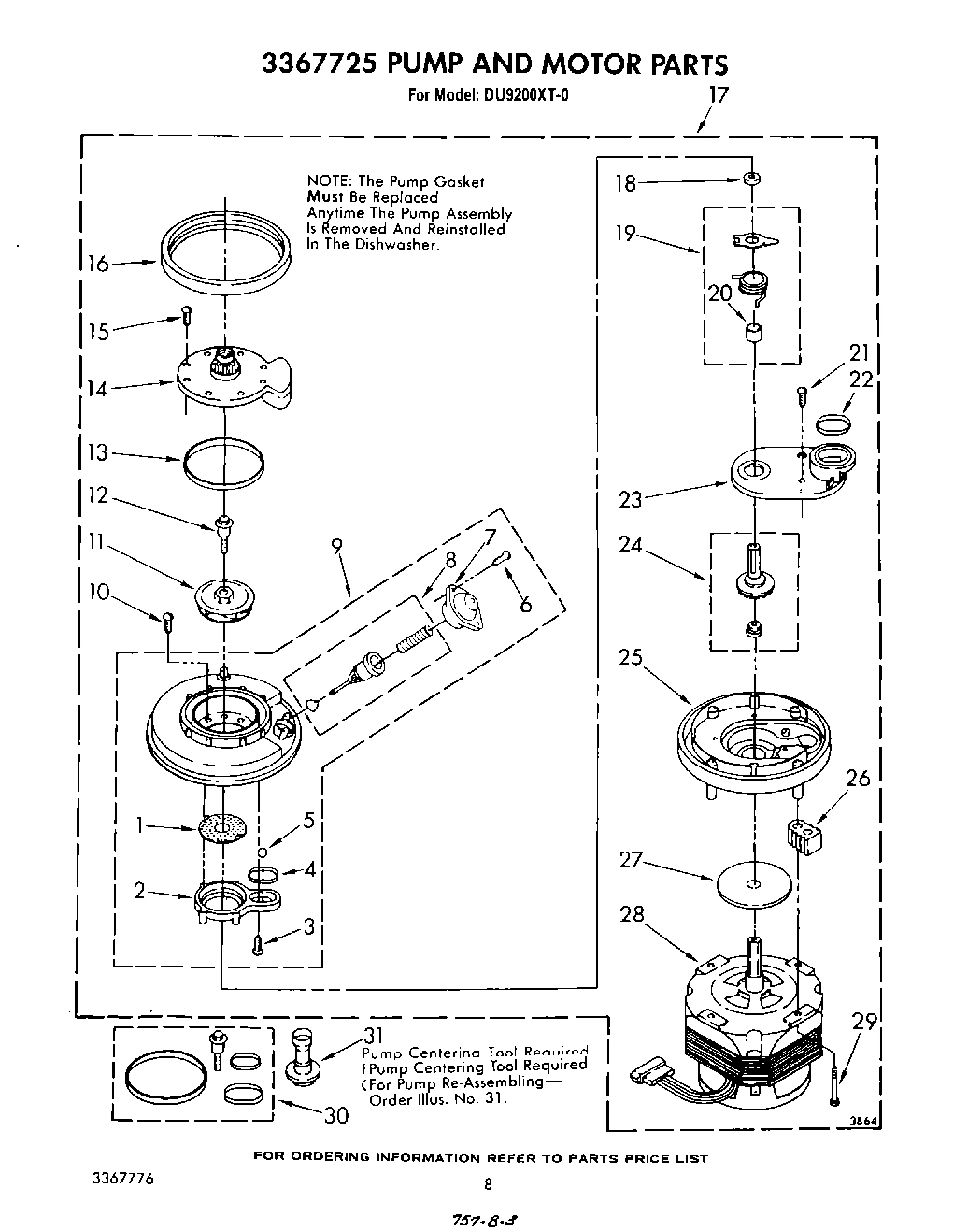 06 - 3367725 PUMP AND MOTOR