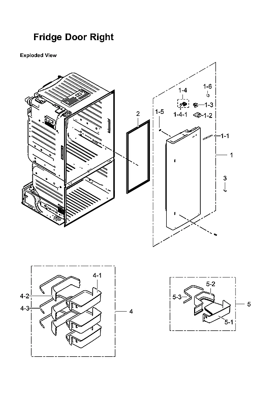 Right Refrigerator Door Parts