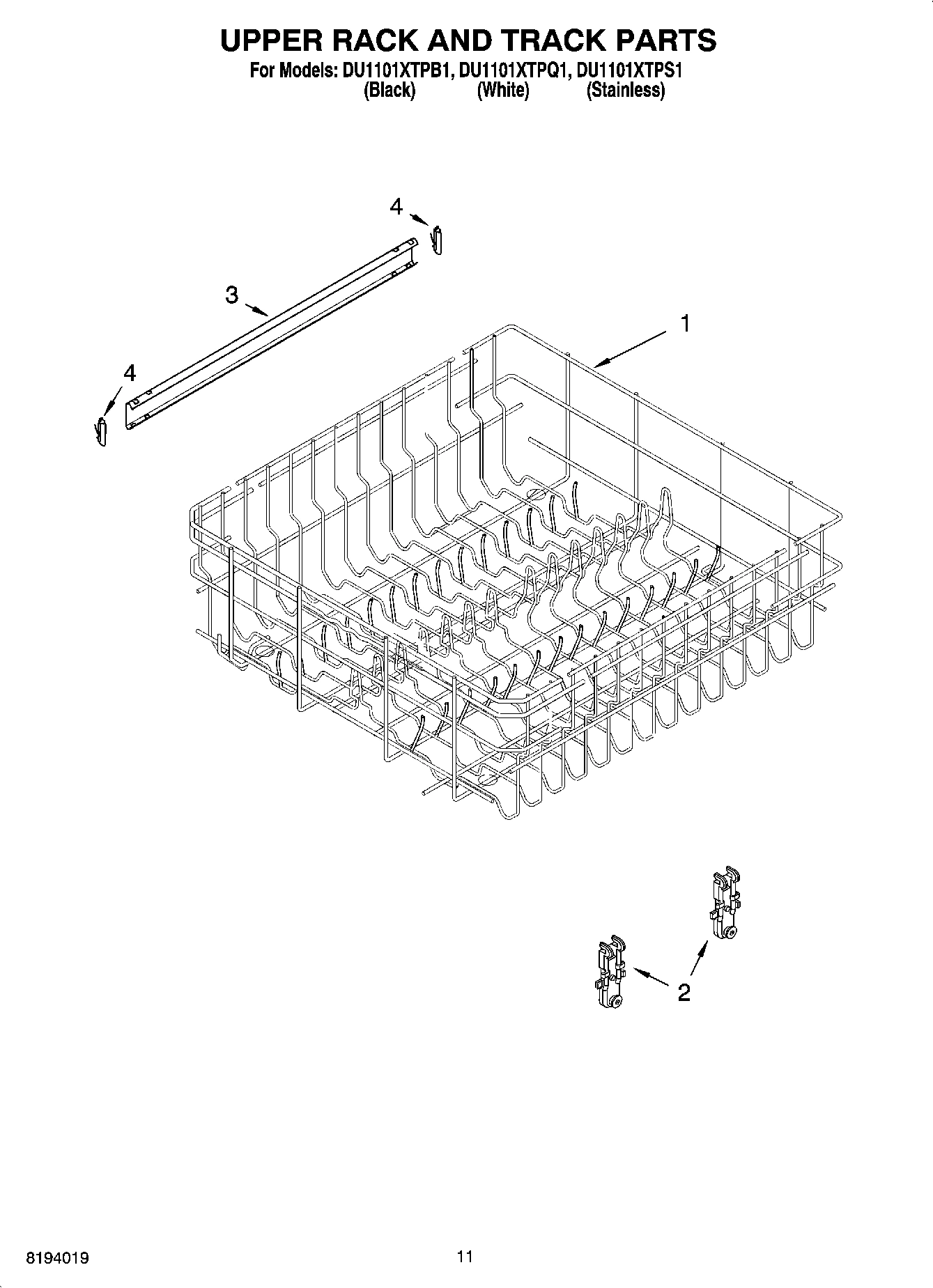 09 - UPPER RACK AND TRACK PARTS
