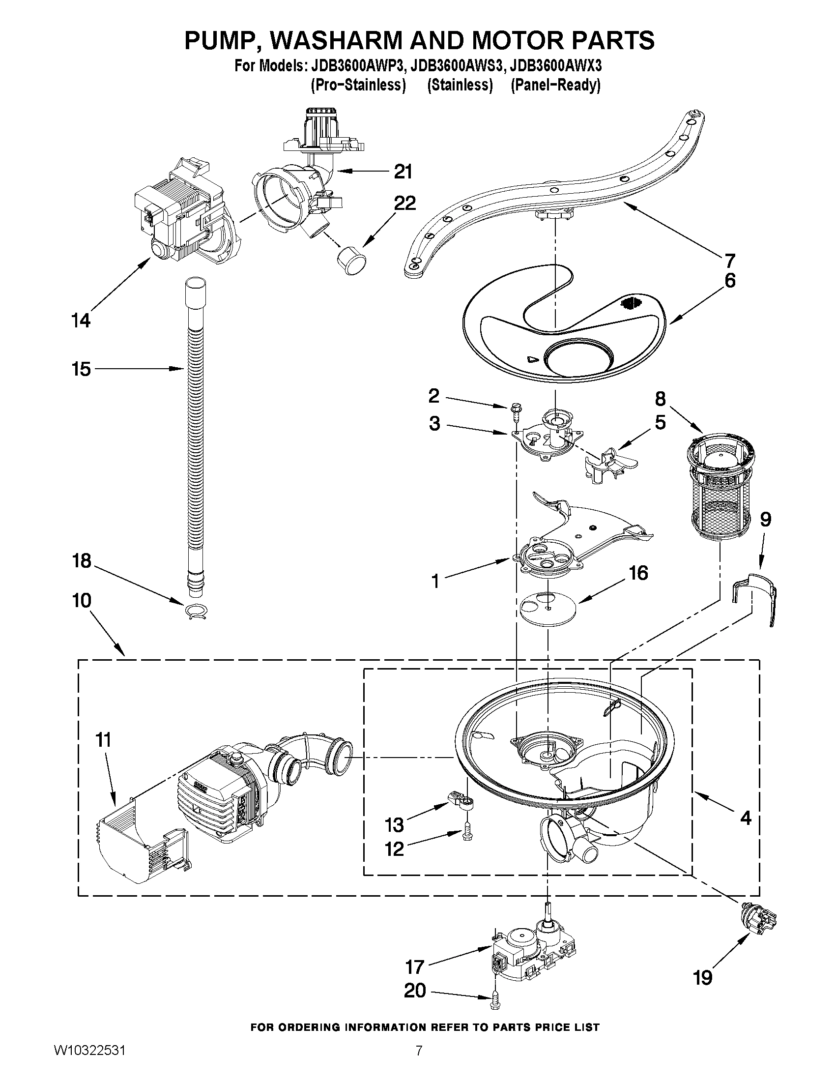 06 - PUMP, WASHARM AND MOTOR PARTS