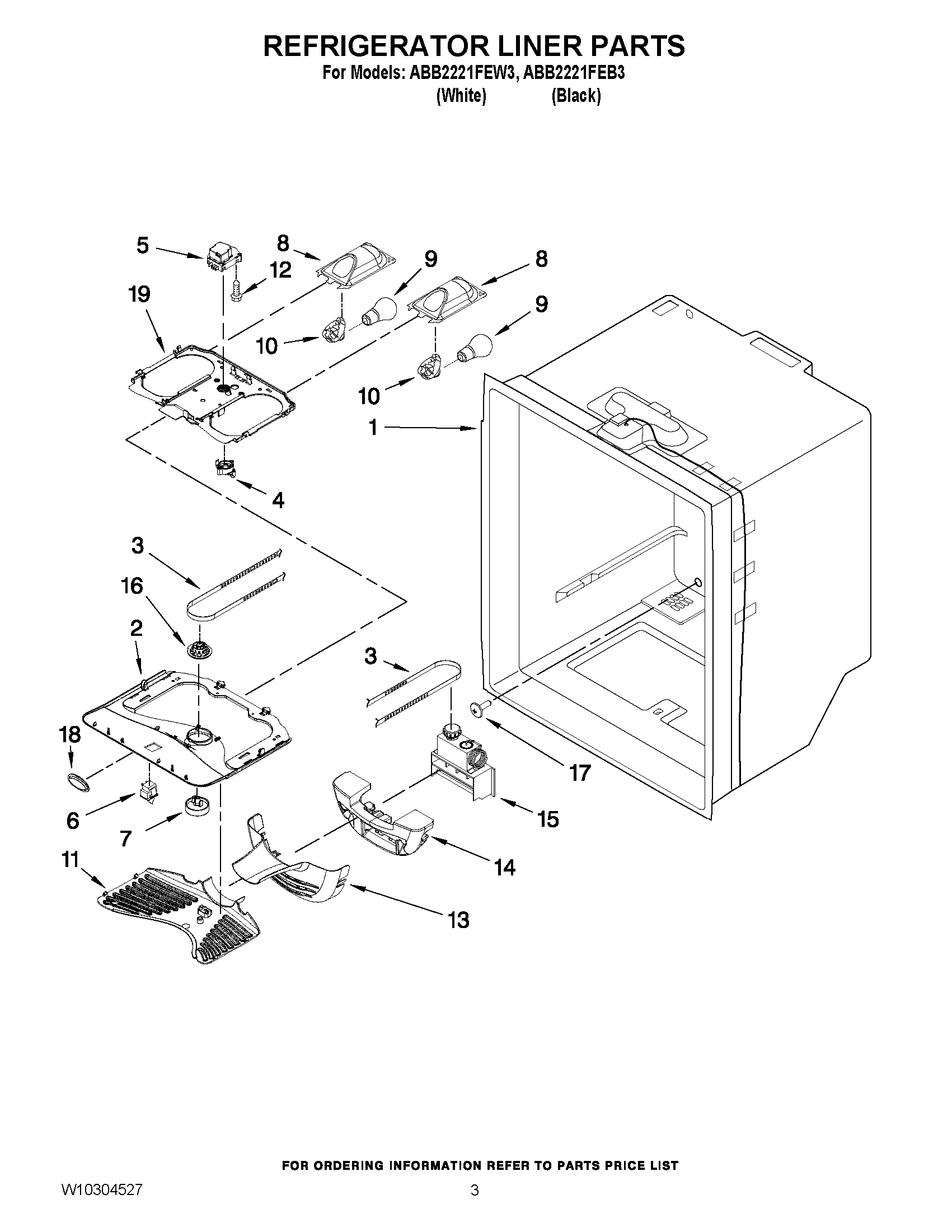 02 - REFRIGERATOR LINER PARTS