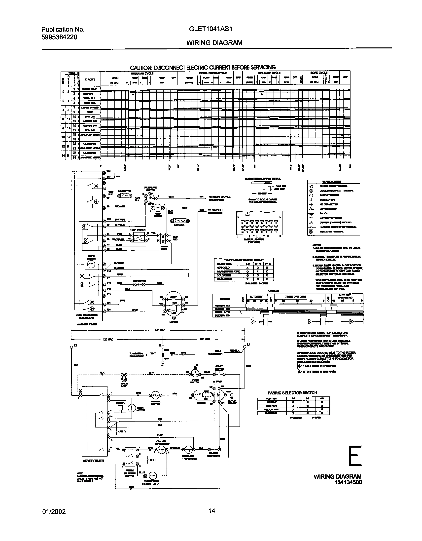 14 - 134134500 WIRING DIAGRAM