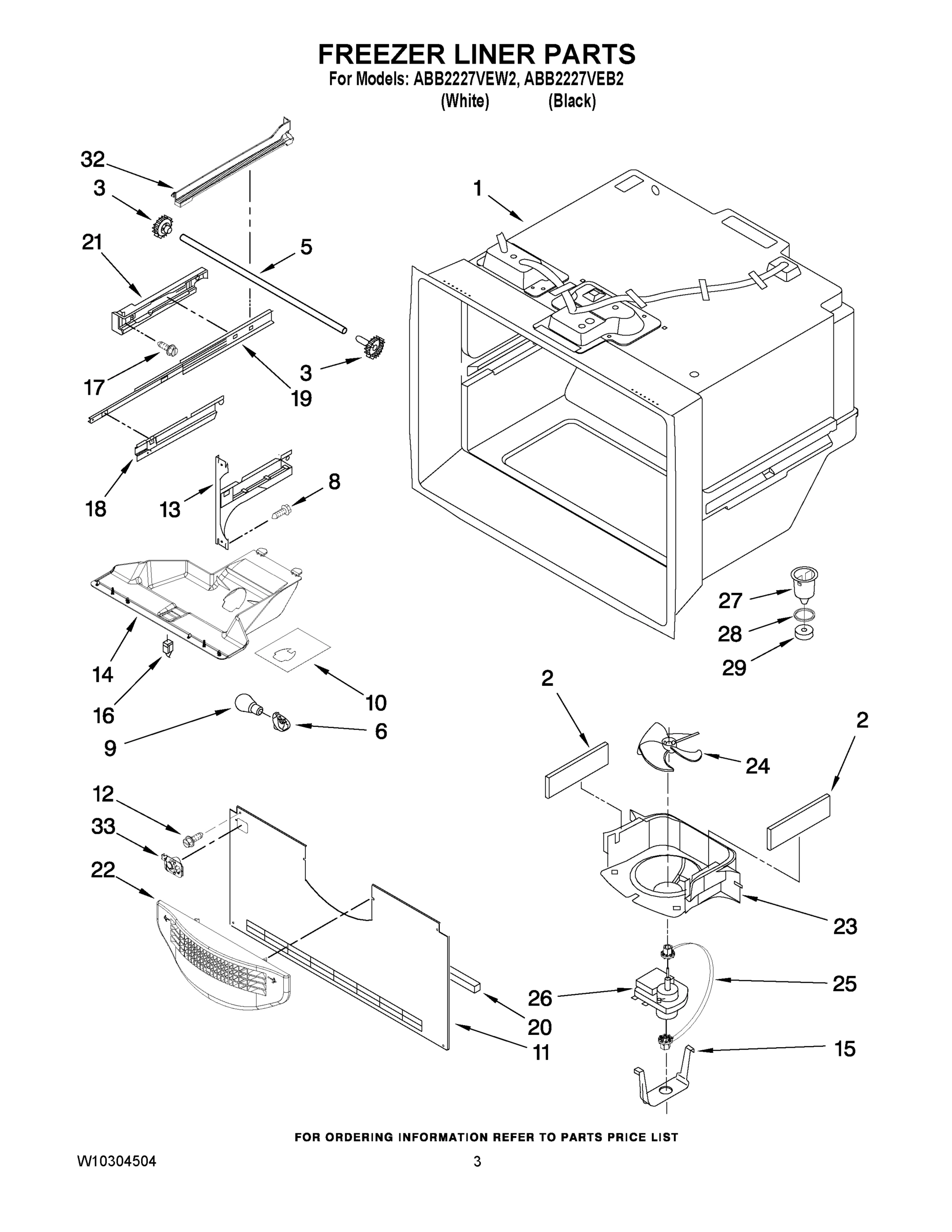02 - FREEZER LINER PARTS