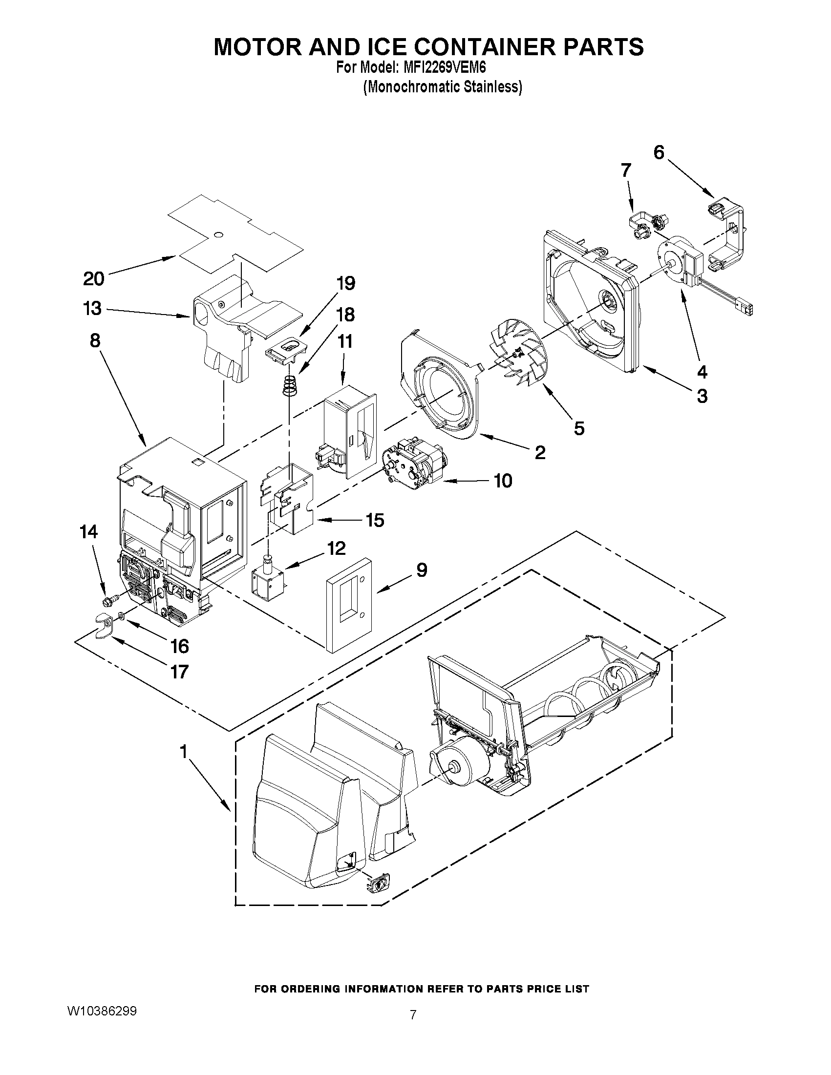 04 - MOTOR AND ICE CONTAINER PARTS