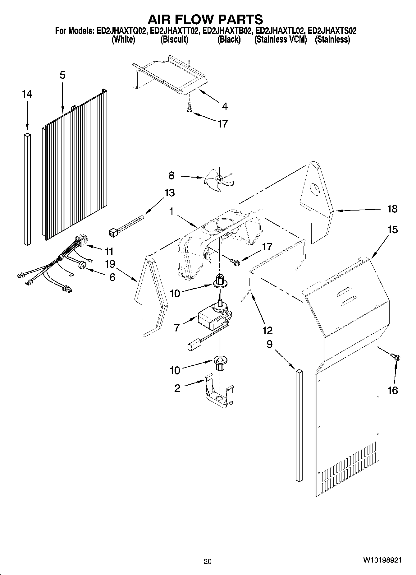 12 - AIR FLOW PARTS, OPTIONAL PARTS (NOT INCLUDED)