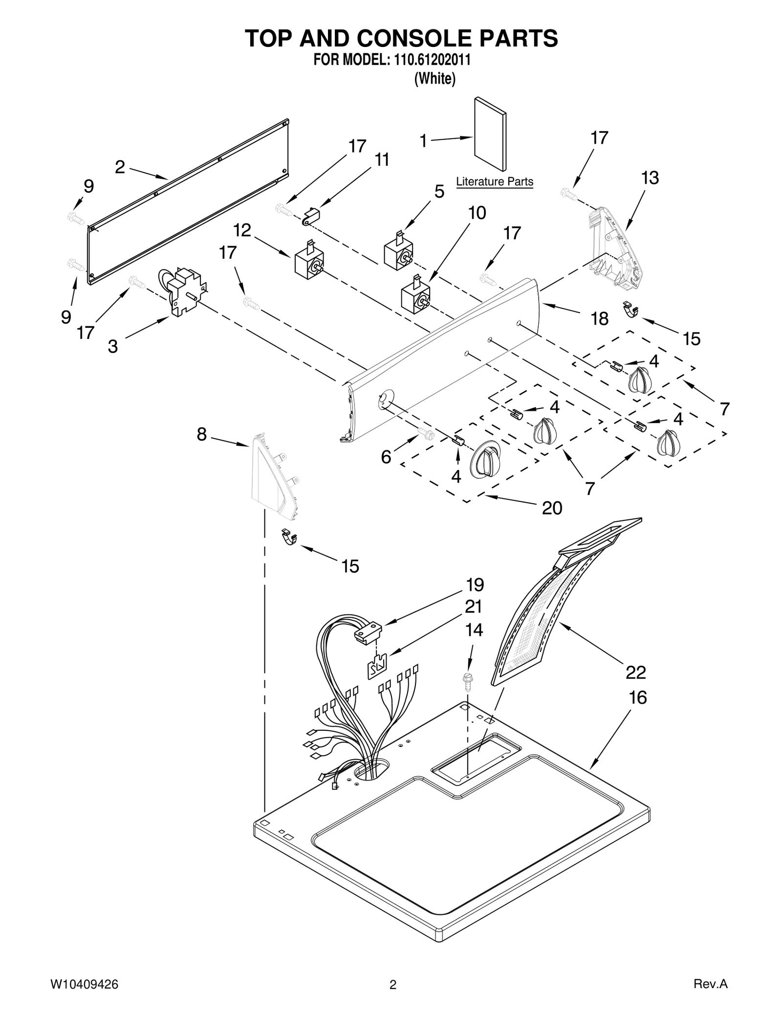TOP AND CONSOLE PARTS