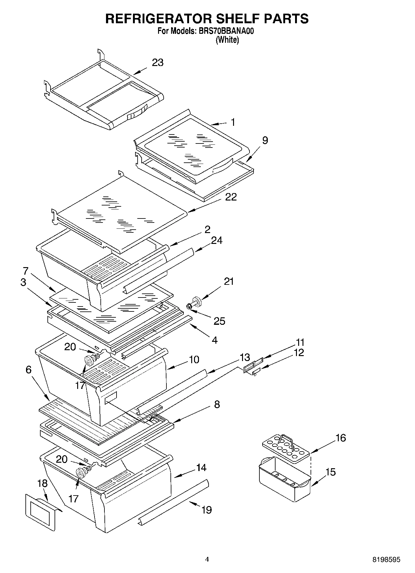 03 - REFRIGERATOR SHELF PARTS
