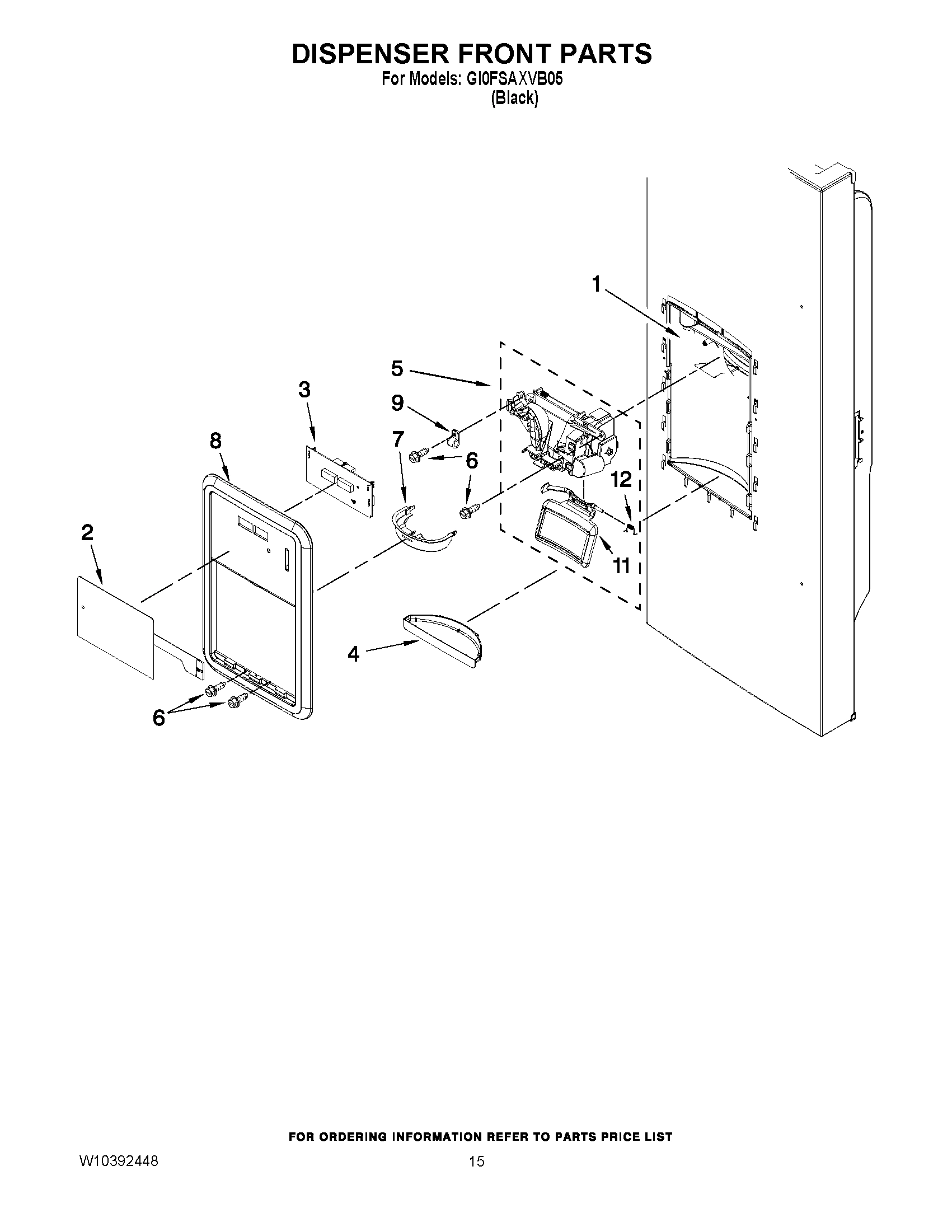 08 - DISPENSER FRONT PARTS
