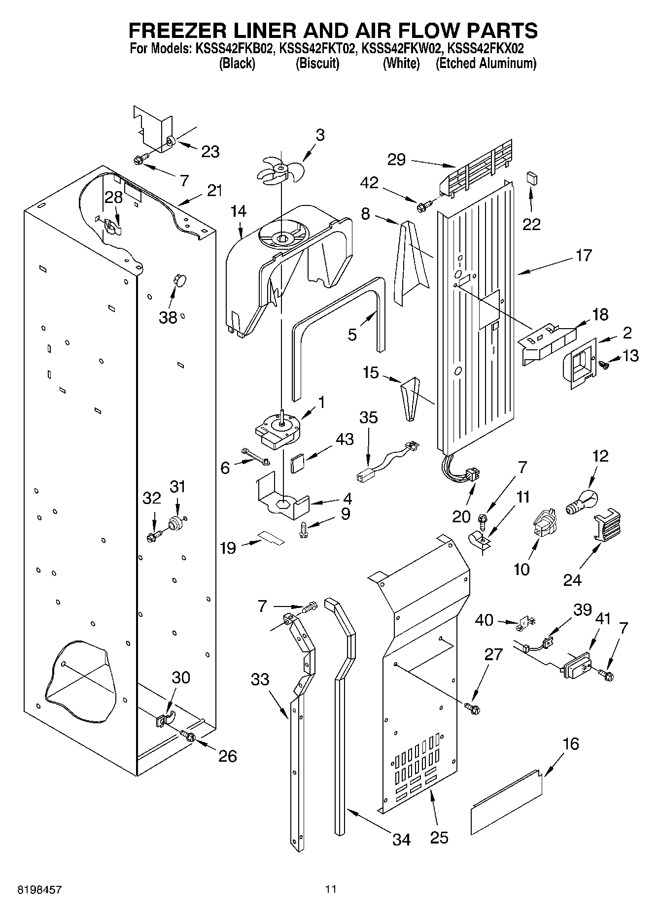 08 - FREEZER LINER AND AIR FLOW PARTS