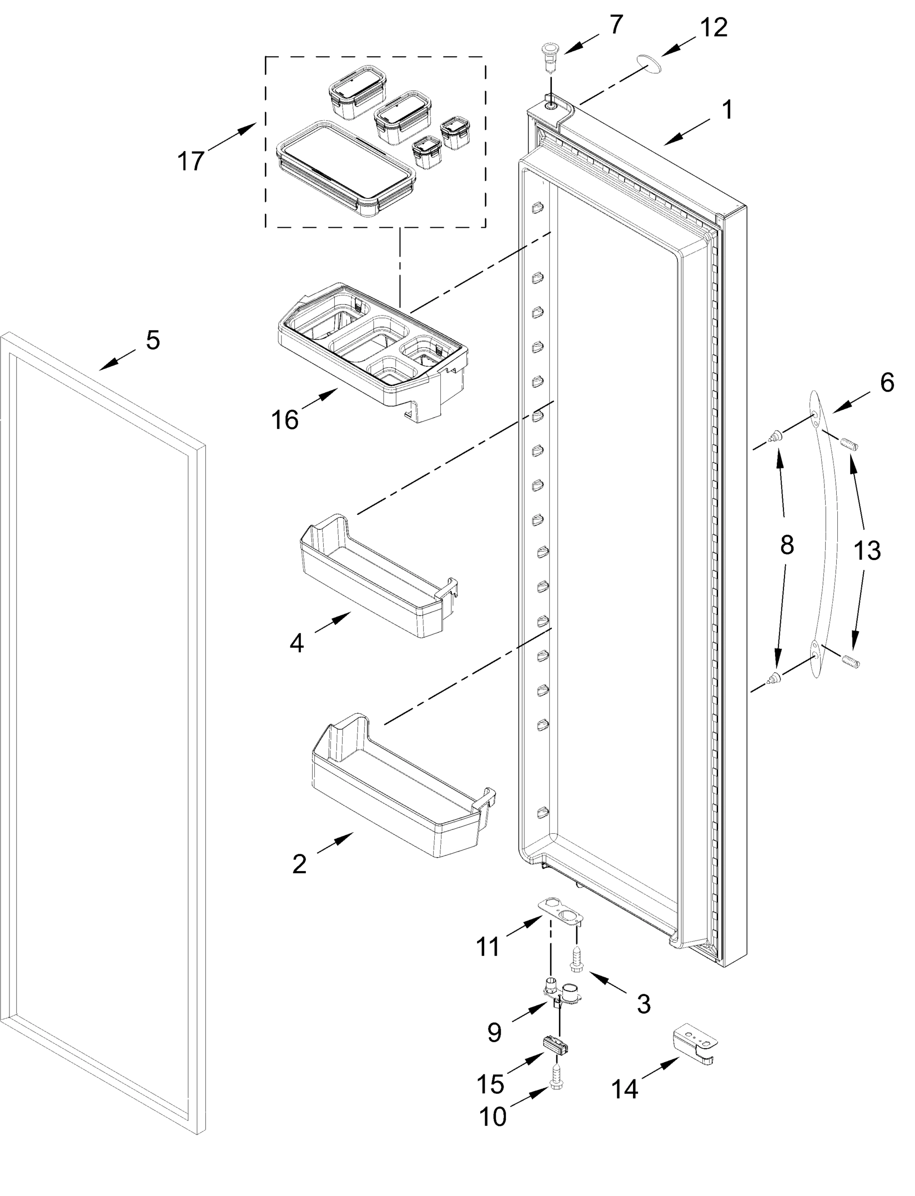 REFRIGERATOR DOOR PARTS