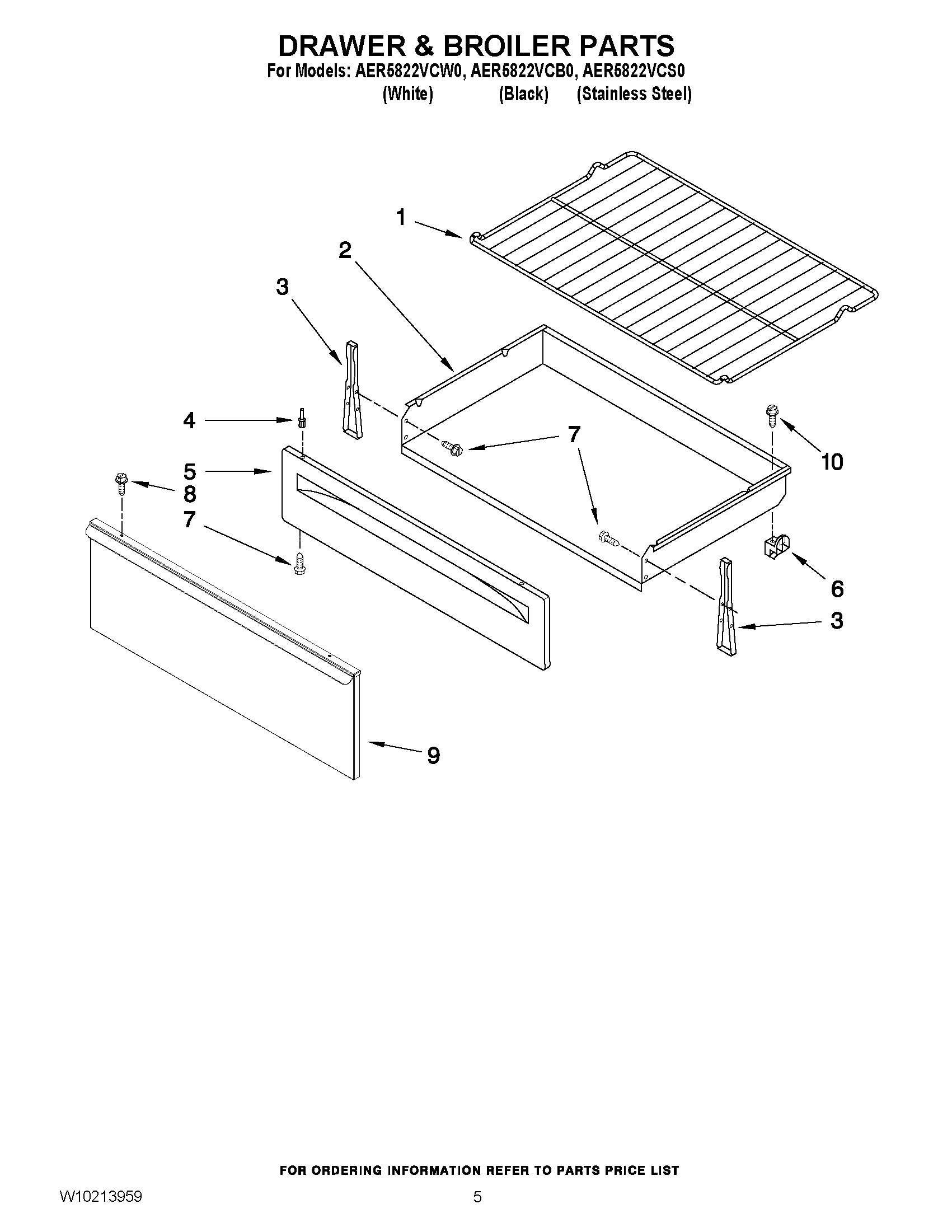 04 - DRAWER & BROILER PARTS