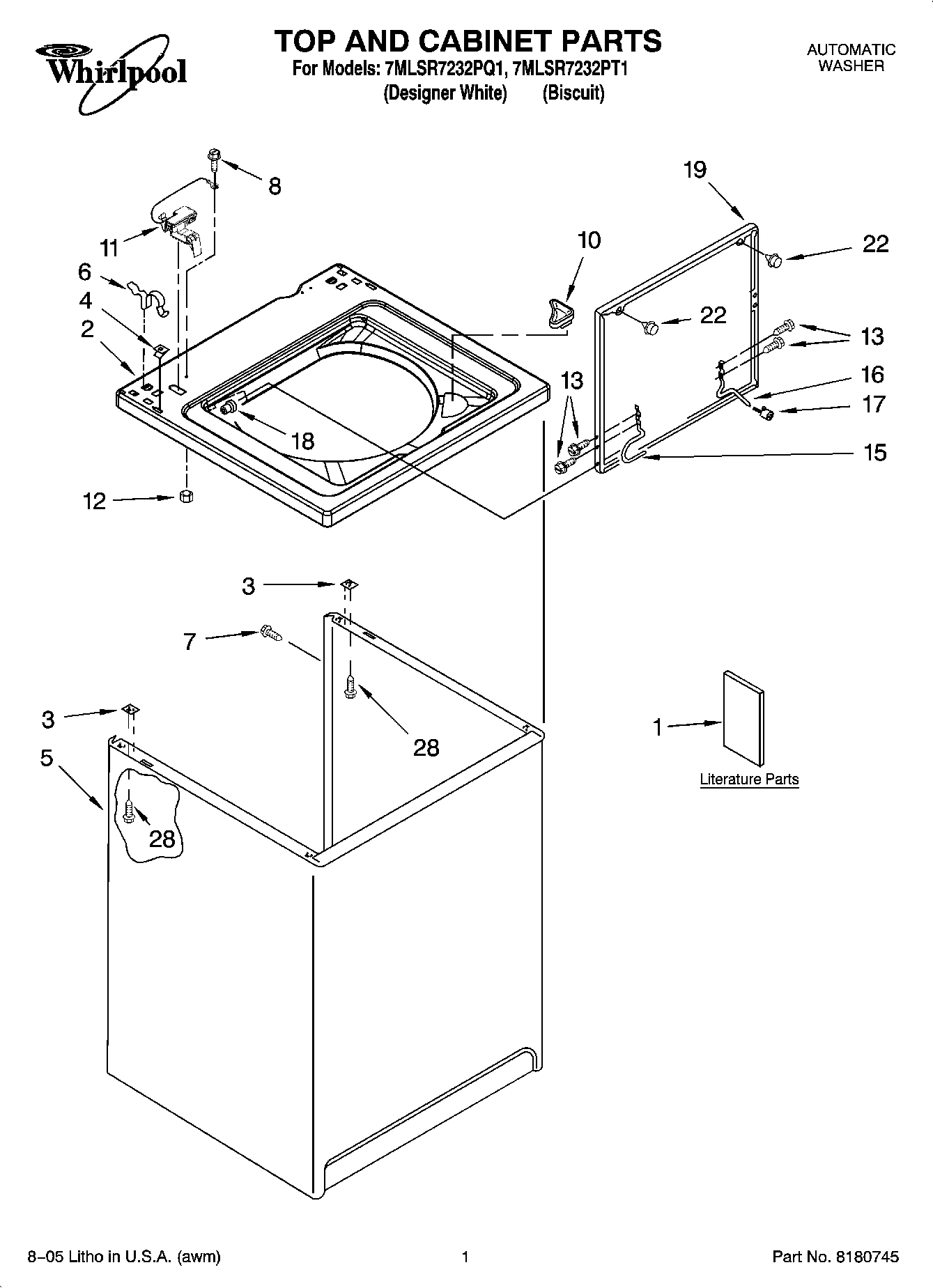 01 - TOP AND CABINET PARTS