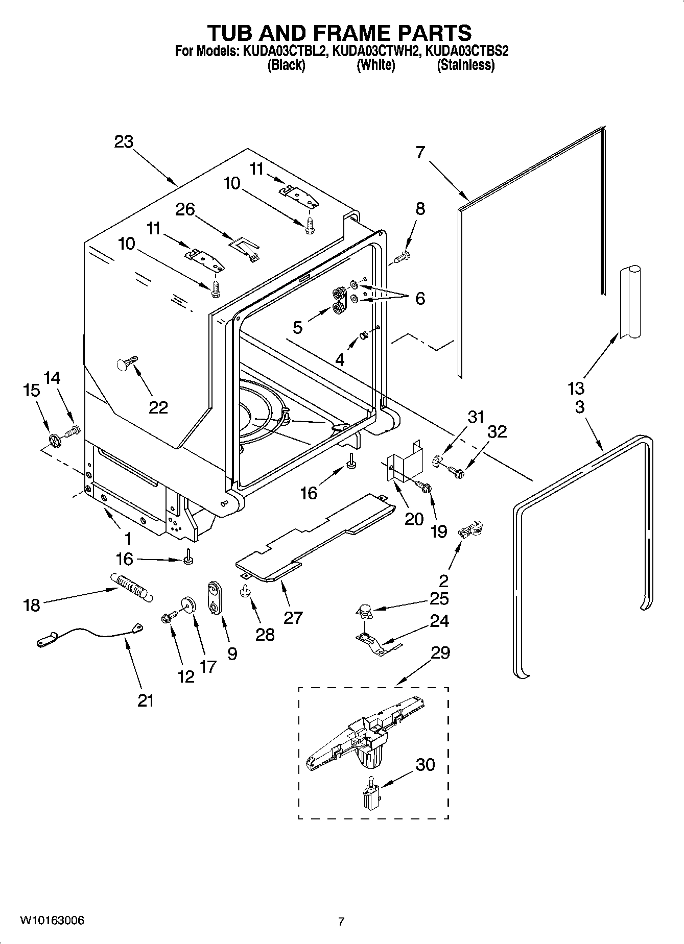07 - TUB AND FRAME PARTS